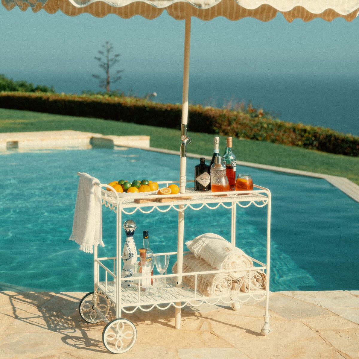 The Al Fresco Bar Cart - Antique White - Image 14