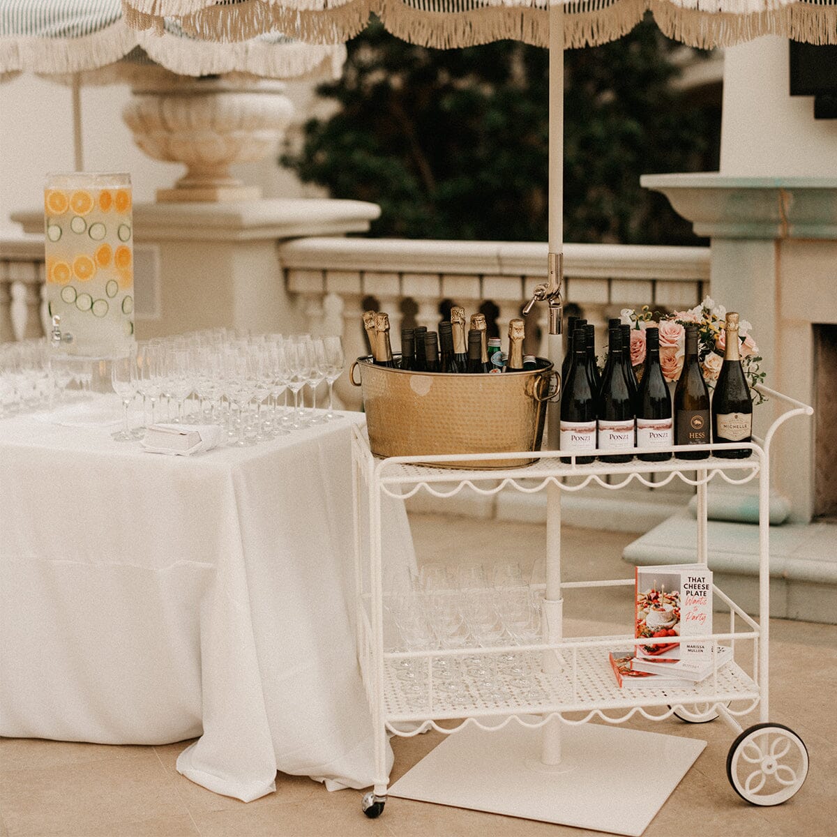 The Al Fresco Bar Cart - Antique White - Image 17