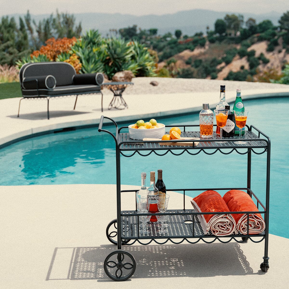 The Al Fresco Bar Cart - Vintage Black - Image 12