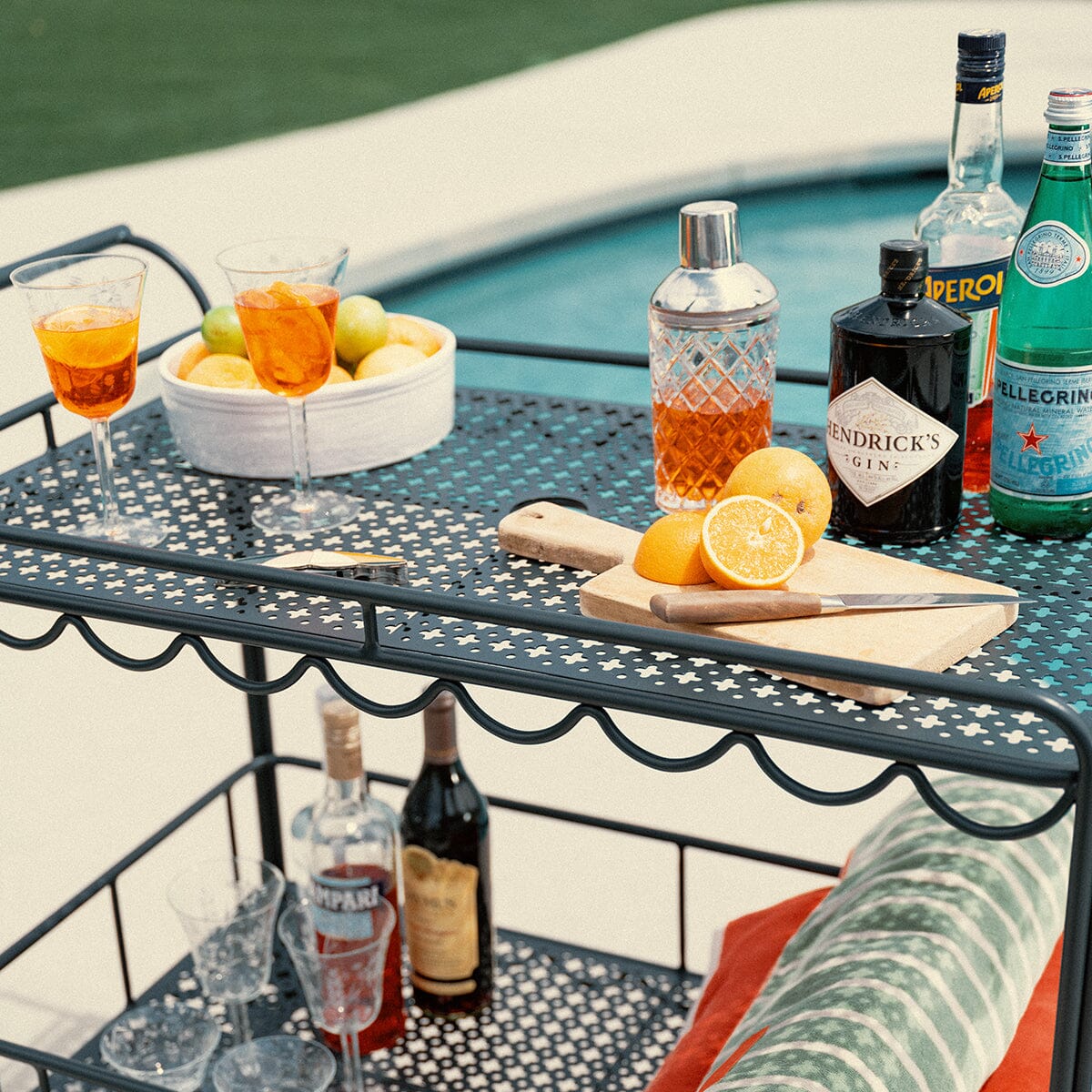 The Al Fresco Bar Cart - Vintage Black - Image 13
