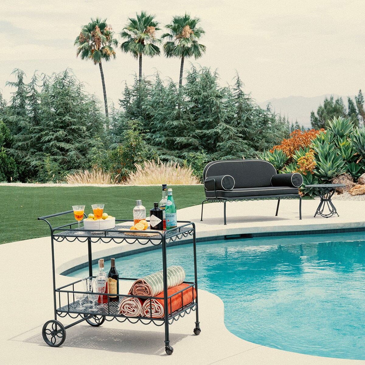 The Al Fresco Bar Cart - Vintage Black - Image 15