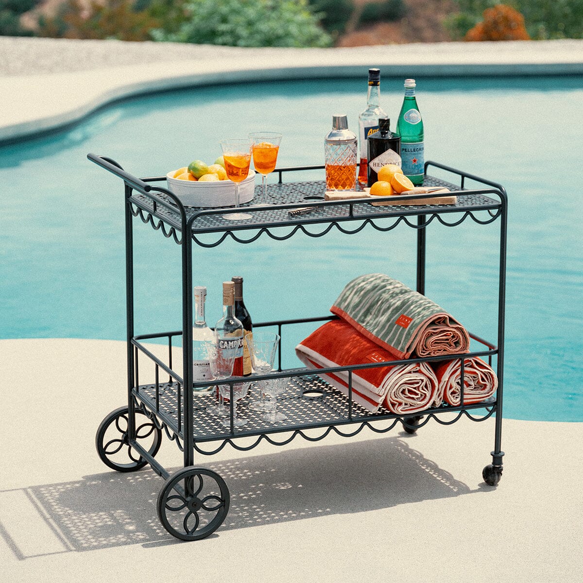 The Al Fresco Bar Cart - Vintage Black - Image 2