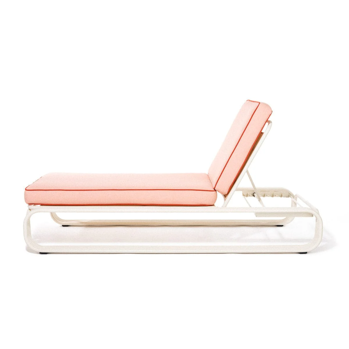 The Contini Sun Lounger in Rivie Pink | Antique White Frame - Image 3