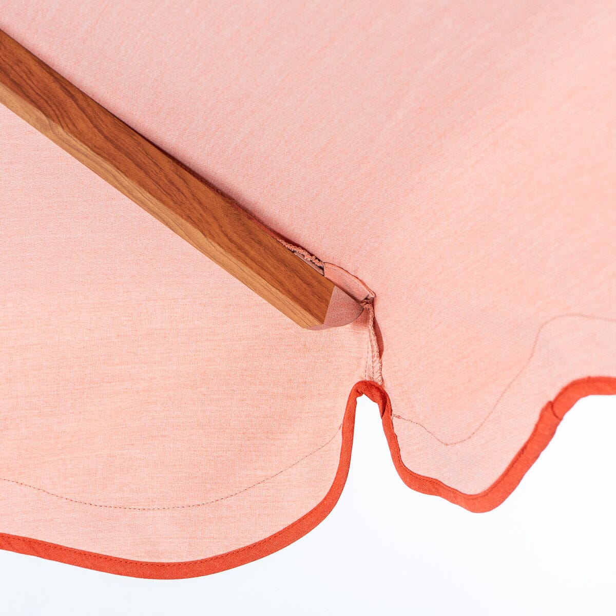 The Resort Market Umbrella in Rivie Pink | Transfer Teak Frame - Image 10