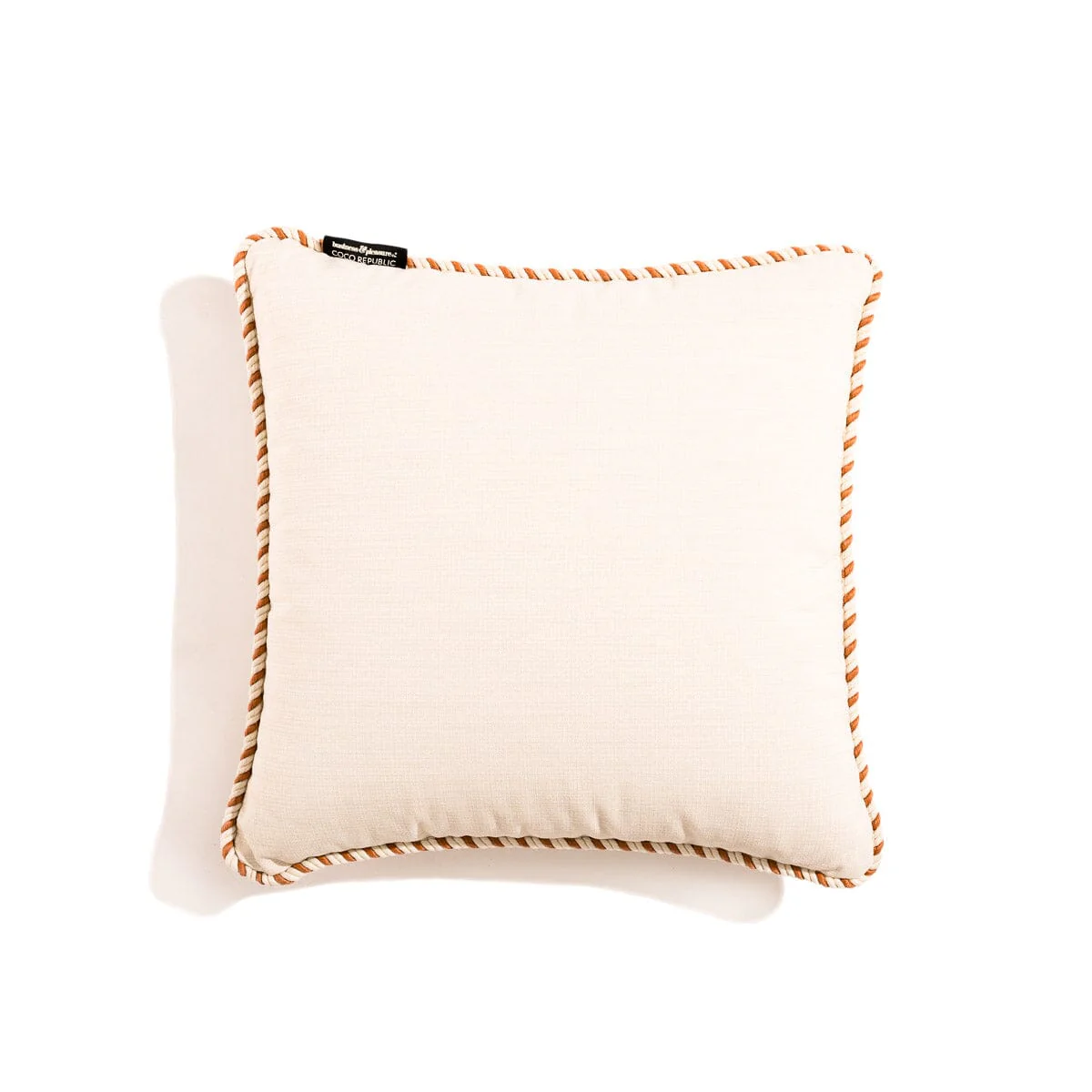 The Small Square Throw Pillow - Coco Republic - Coral Natural - Image 3