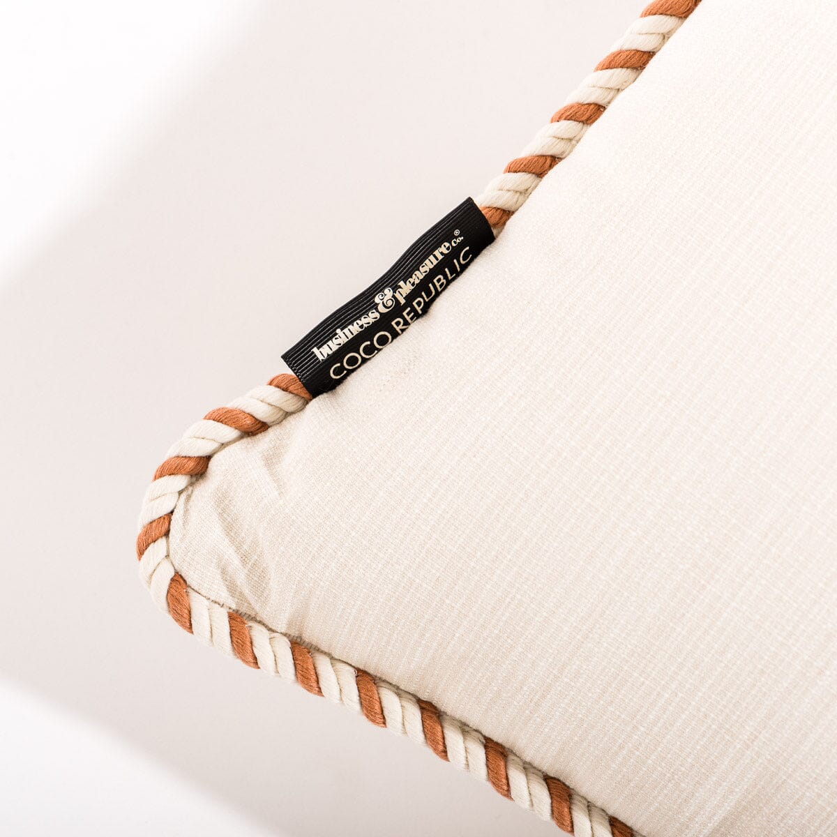 The Small Square Throw Pillow - Coco Republic - Coral Natural - Image 4