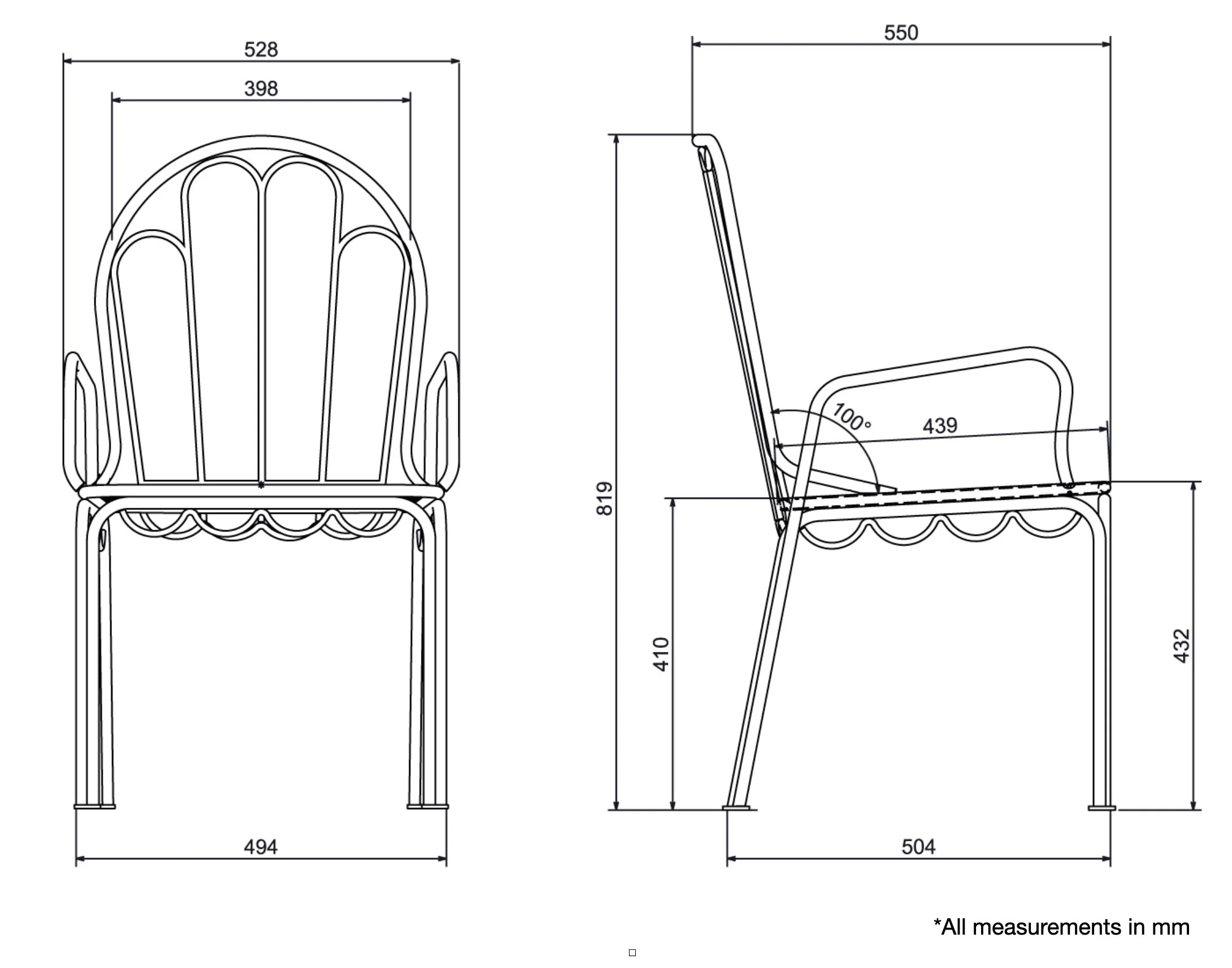 The Al Fresco Dining Chair - Antique White - Image 6