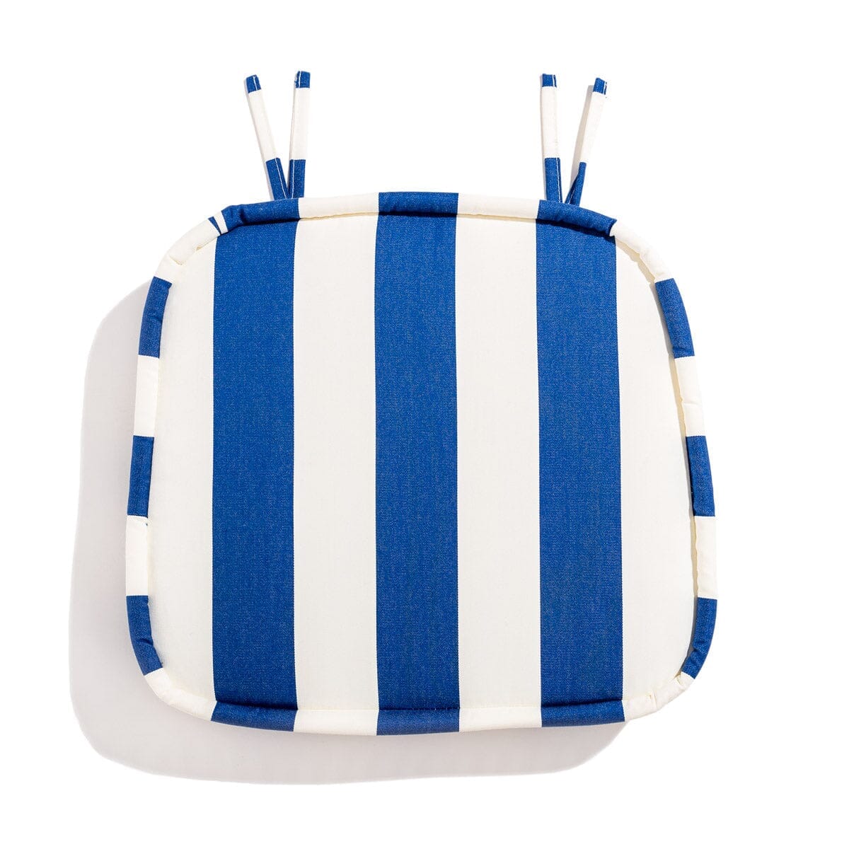 The Al Fresco Dining Chair Cushion - Crew Mediterranean Blue Stripe - Image 3