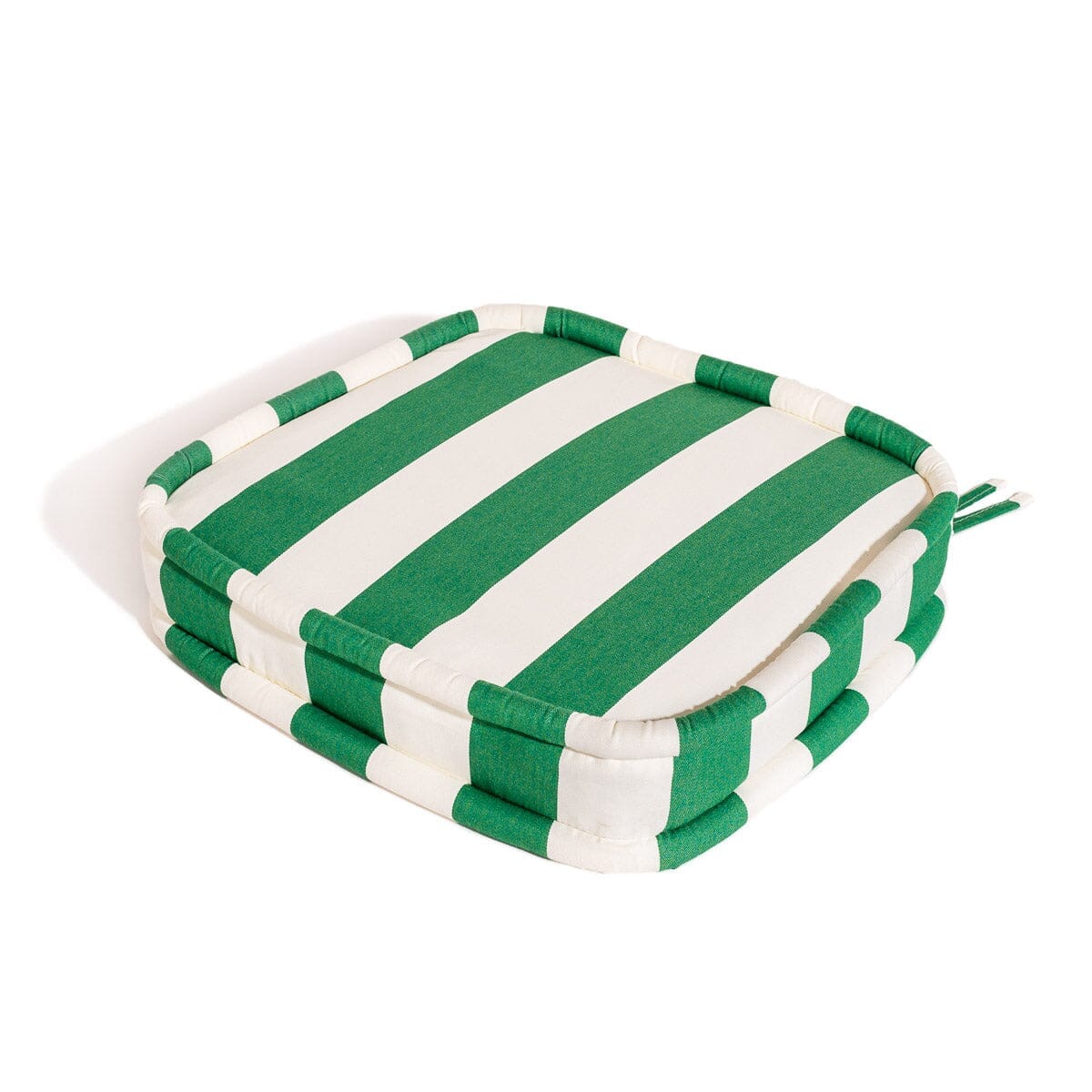 The Al Fresco Dining Chair in Crew Canyon Green Stripe | Antique White Frame - Image 4
