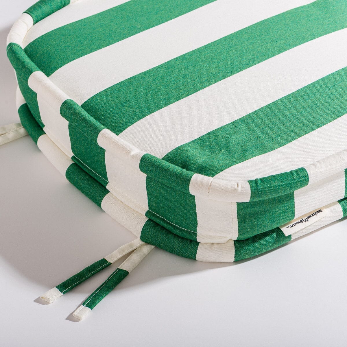 The Al Fresco Dining Chair in Crew Canyon Green Stripe | Antique White Frame - Image 5