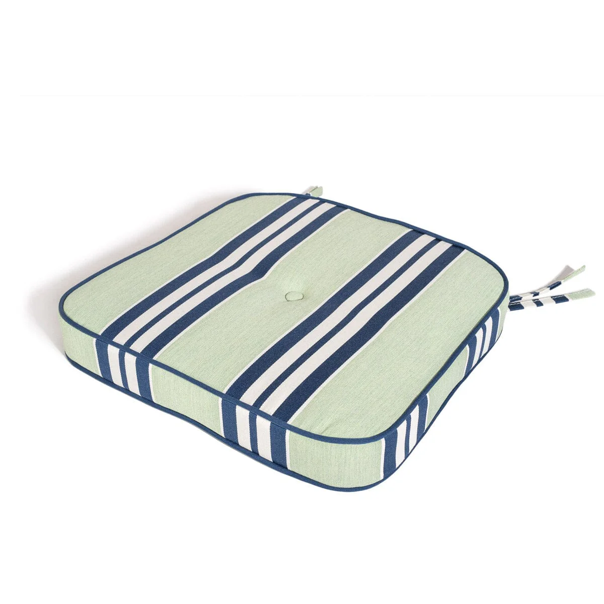 The Al Fresco Dining Chair Cushion x Julia Berolzheimer in Green Stripes