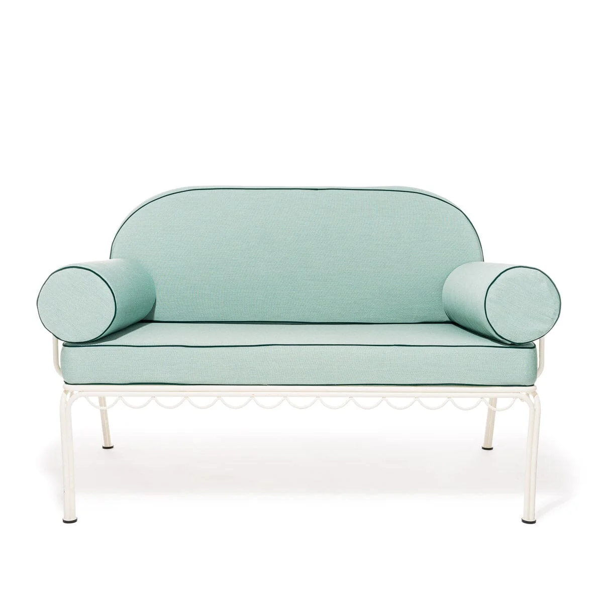 The Al Fresco Love Seat Cushion Cover Set - Rivie Green - Image 3