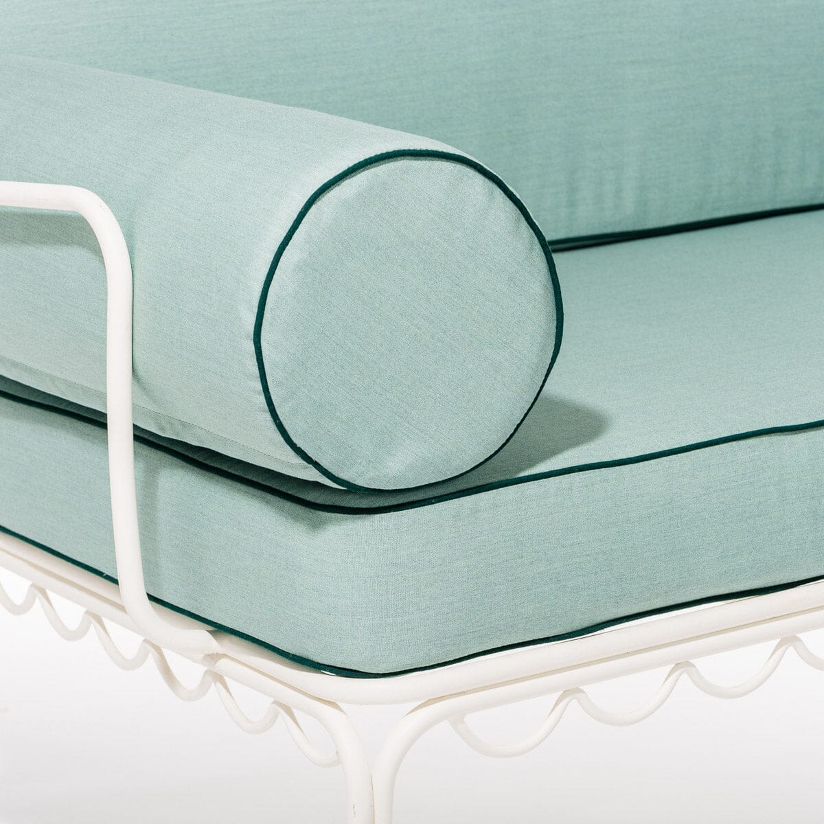 The Al Fresco Love Seat Cushion Cover Set - Rivie Green - Image 5