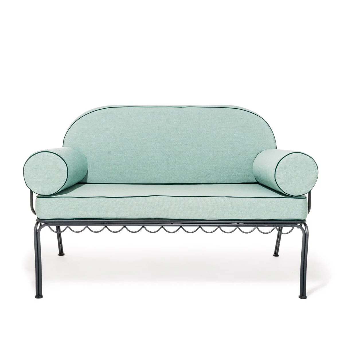 The Al Fresco Love Seat Cushion Cover Set - Rivie Green - Image 6