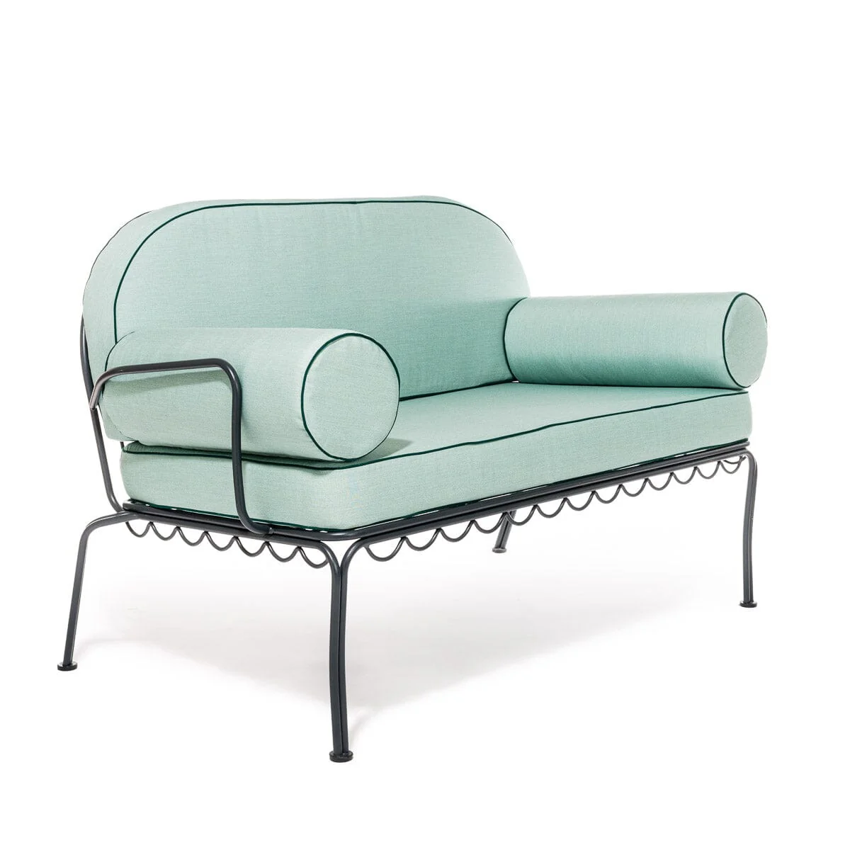 The Al Fresco Love Seat Cushion Cover Set - Rivie Green - Image 7