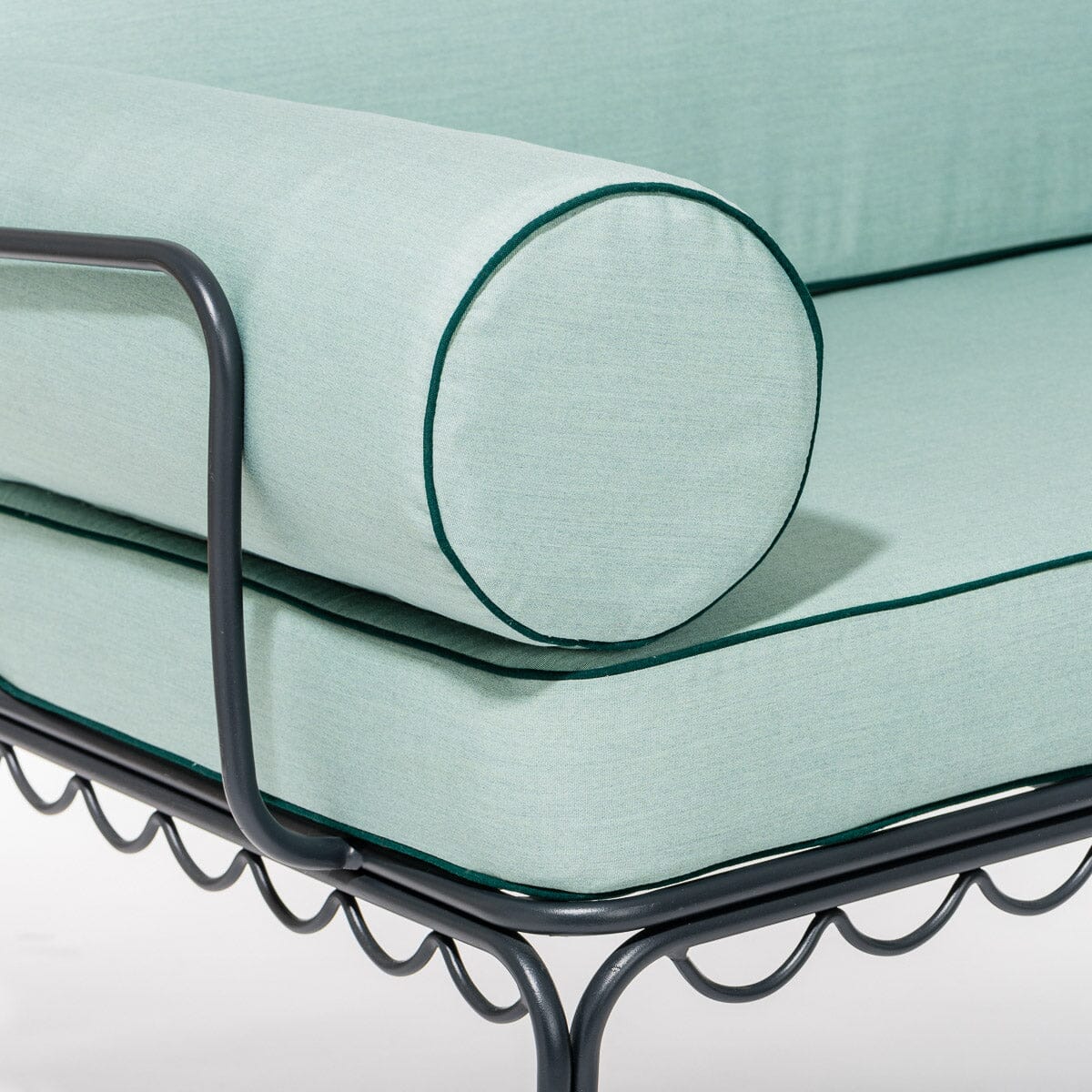 The Al Fresco Love Seat Cushion Cover Set - Rivie Green - Image 8