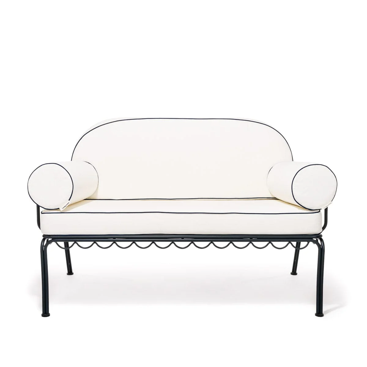The Al Fresco Love Seat Cushion Cover Set - Rivie White - Image 5