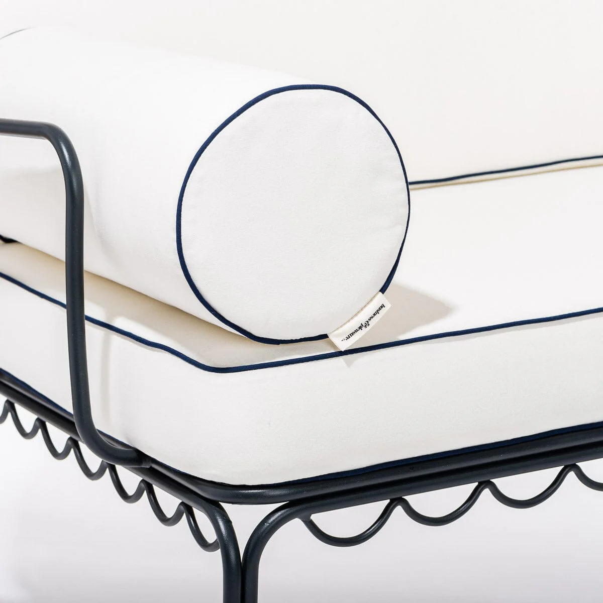 The Al Fresco Love Seat Cushion Cover Set - Rivie White - Image 7