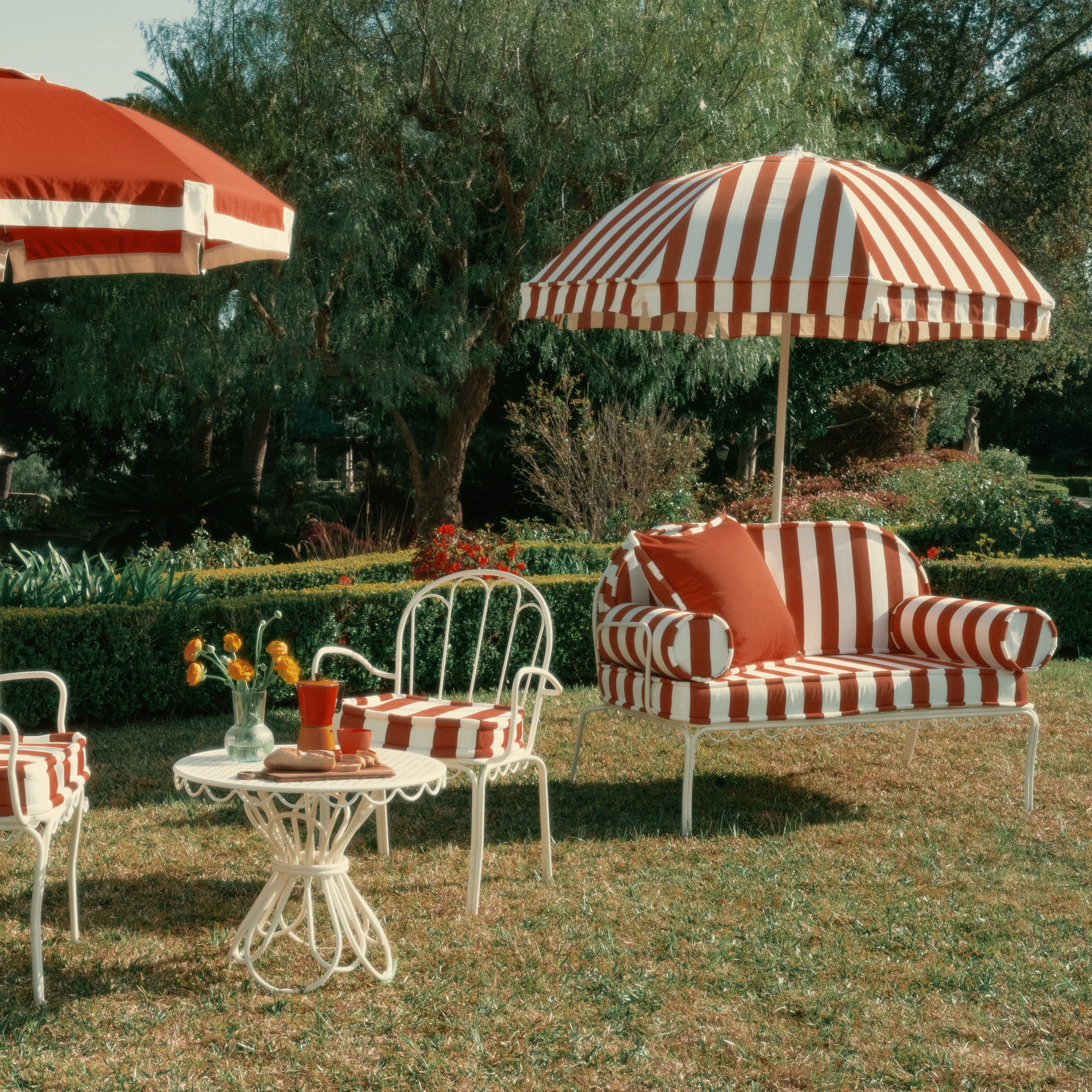 The Al Fresco Love Seat Slip Cover Set - Crew Le Sirenuse Stripe - Image 2
