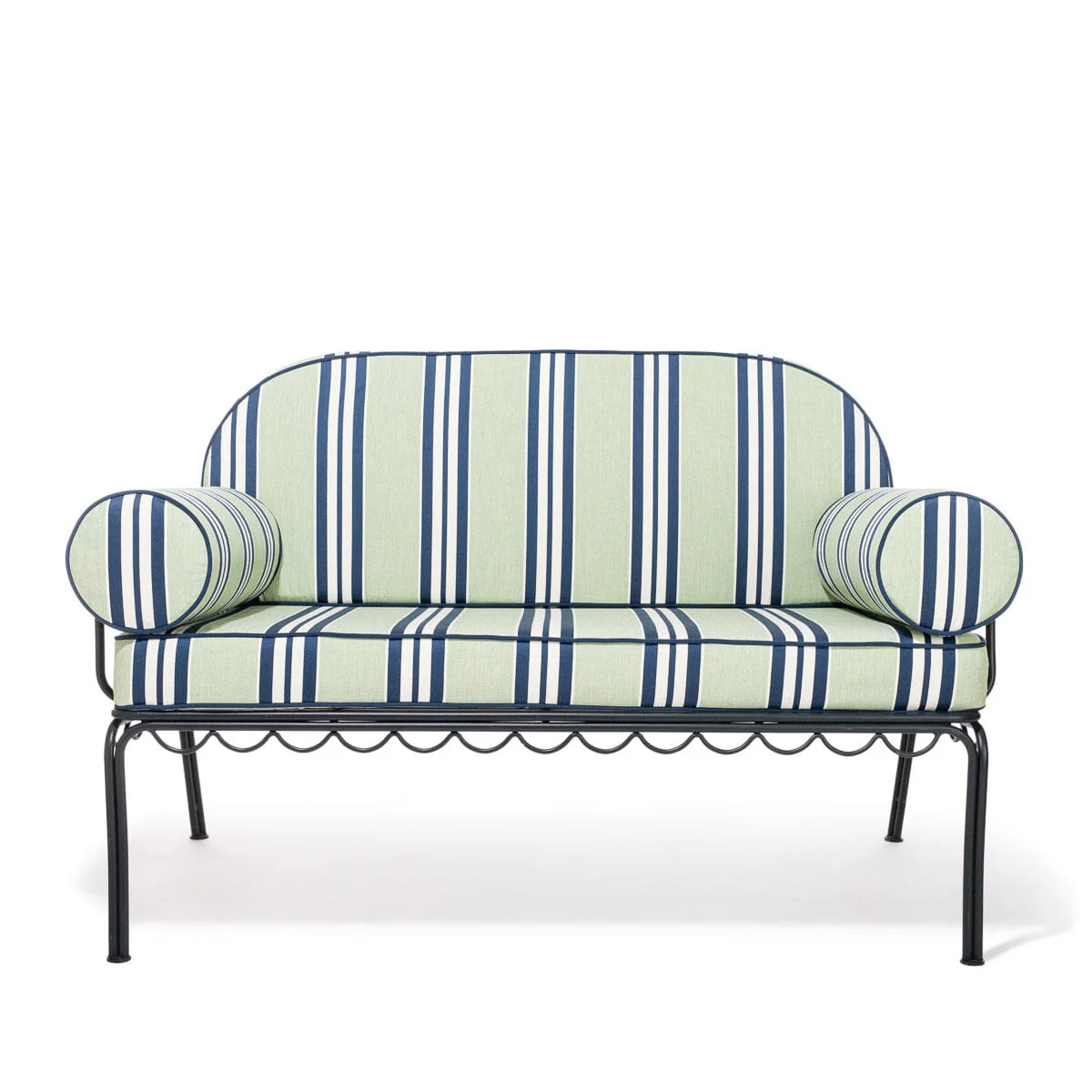 The Al Fresco Love Seat Slip Cover Set x Julia Berolzheimer in Green Stripes - Image 6