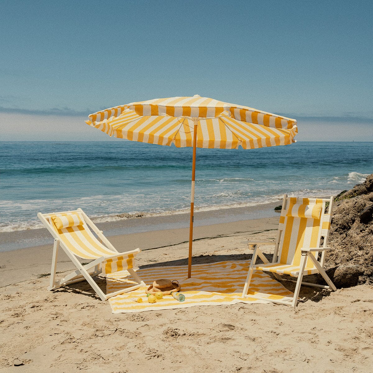 The Amalfi Umbrella - Crew Mimosa Yellow Stripe - Image 8
