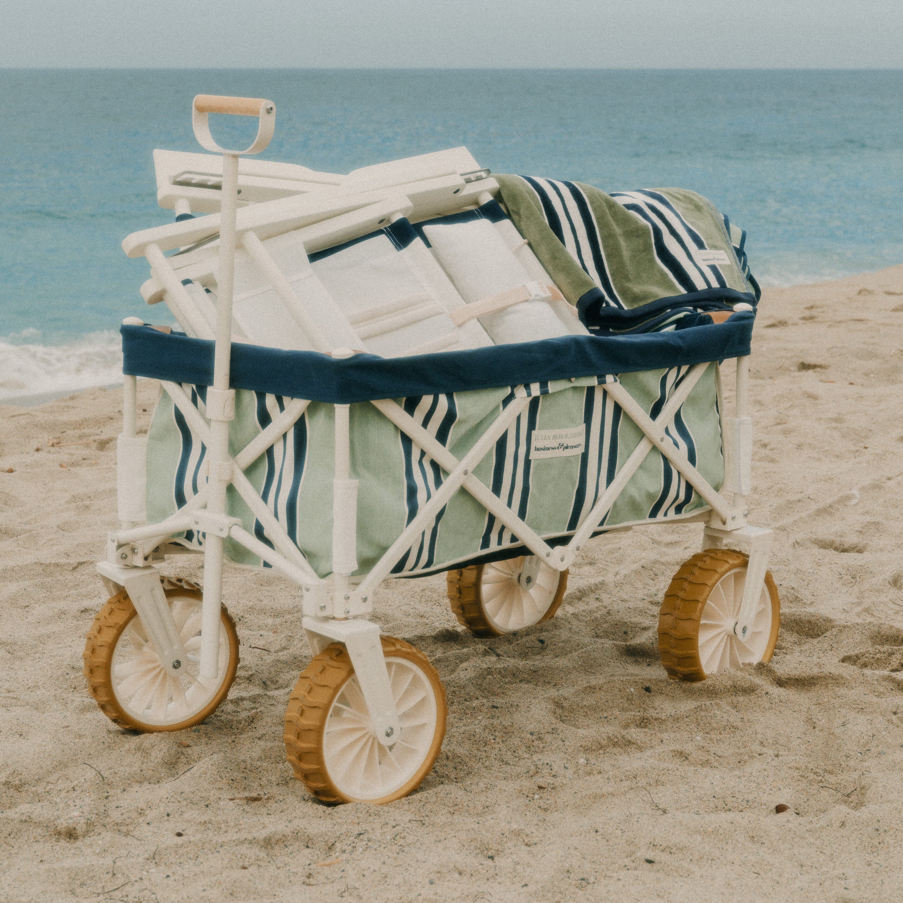 The Beach Cart x Julia Berolzheimer in Green Navy - Image 2