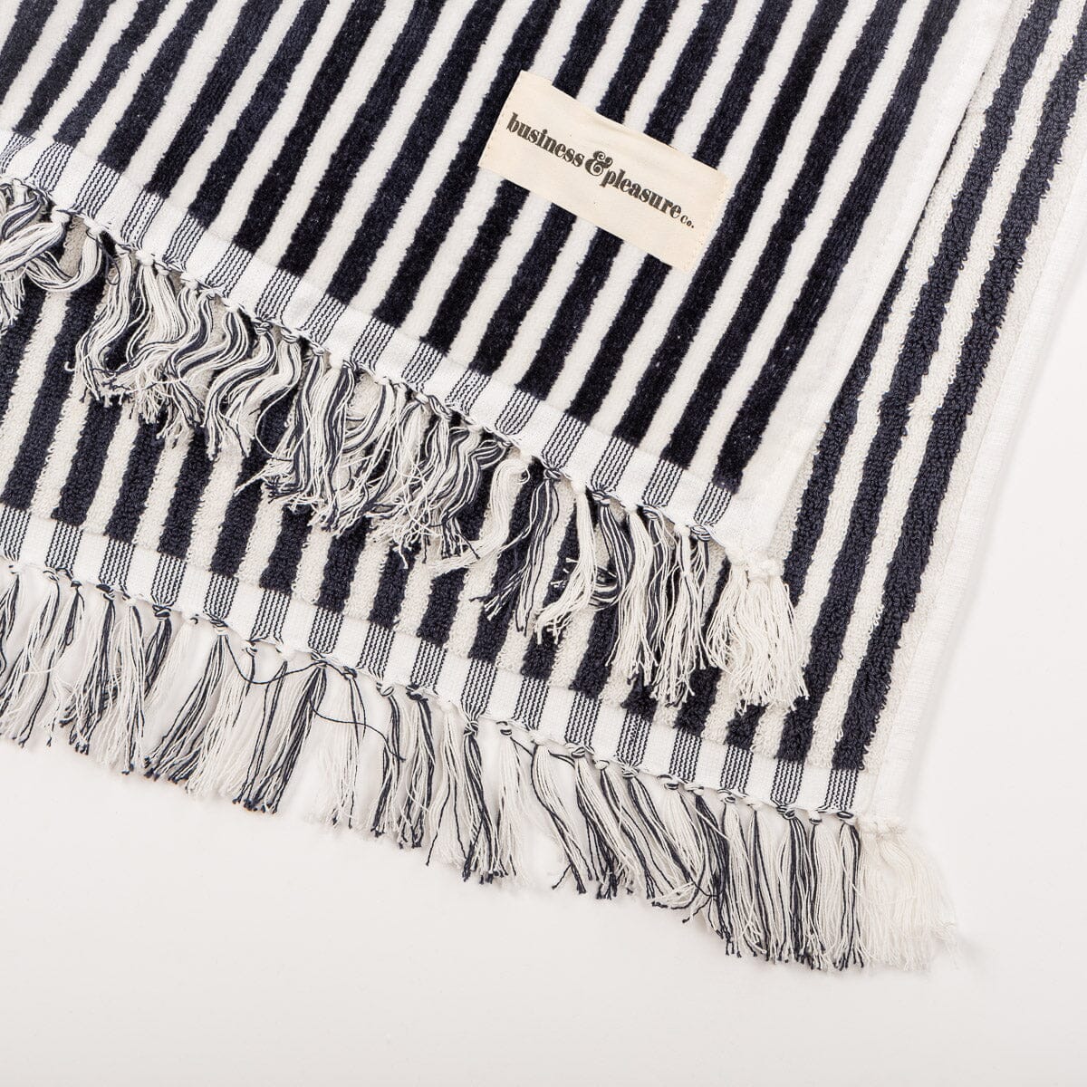 The Beach Towel - Lauren's Navy Stripe - Image 5