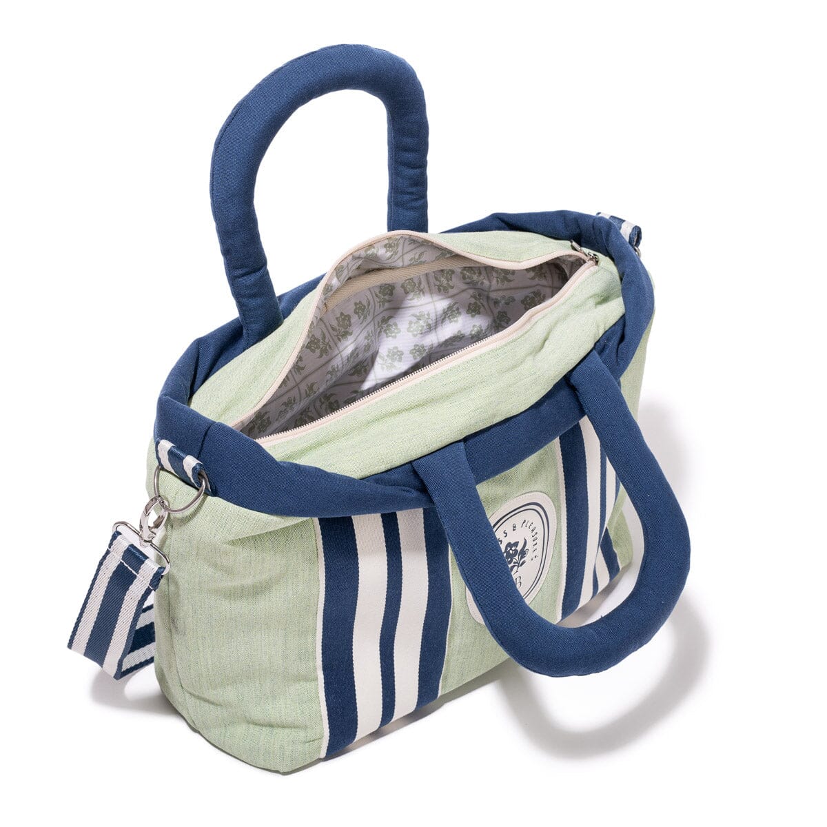 The Cloud Cooler Tote Bag x Julia Berolzheimer in Green Stripes - Image 3
