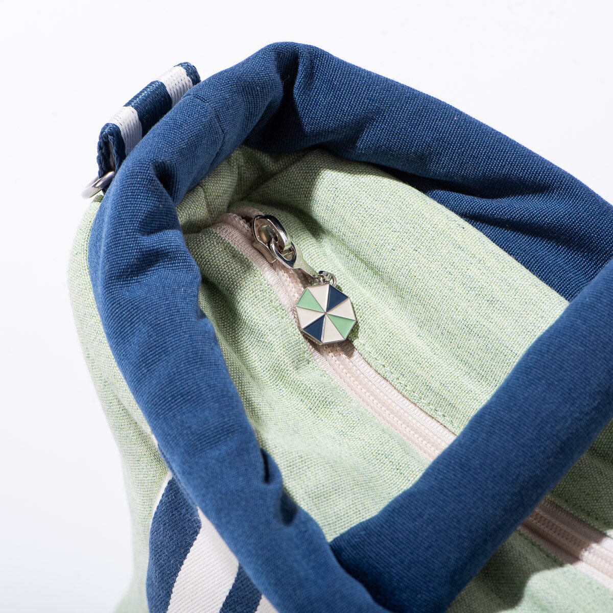 The Cloud Cooler Tote Bag x Julia Berolzheimer in Green Stripes - Image 7