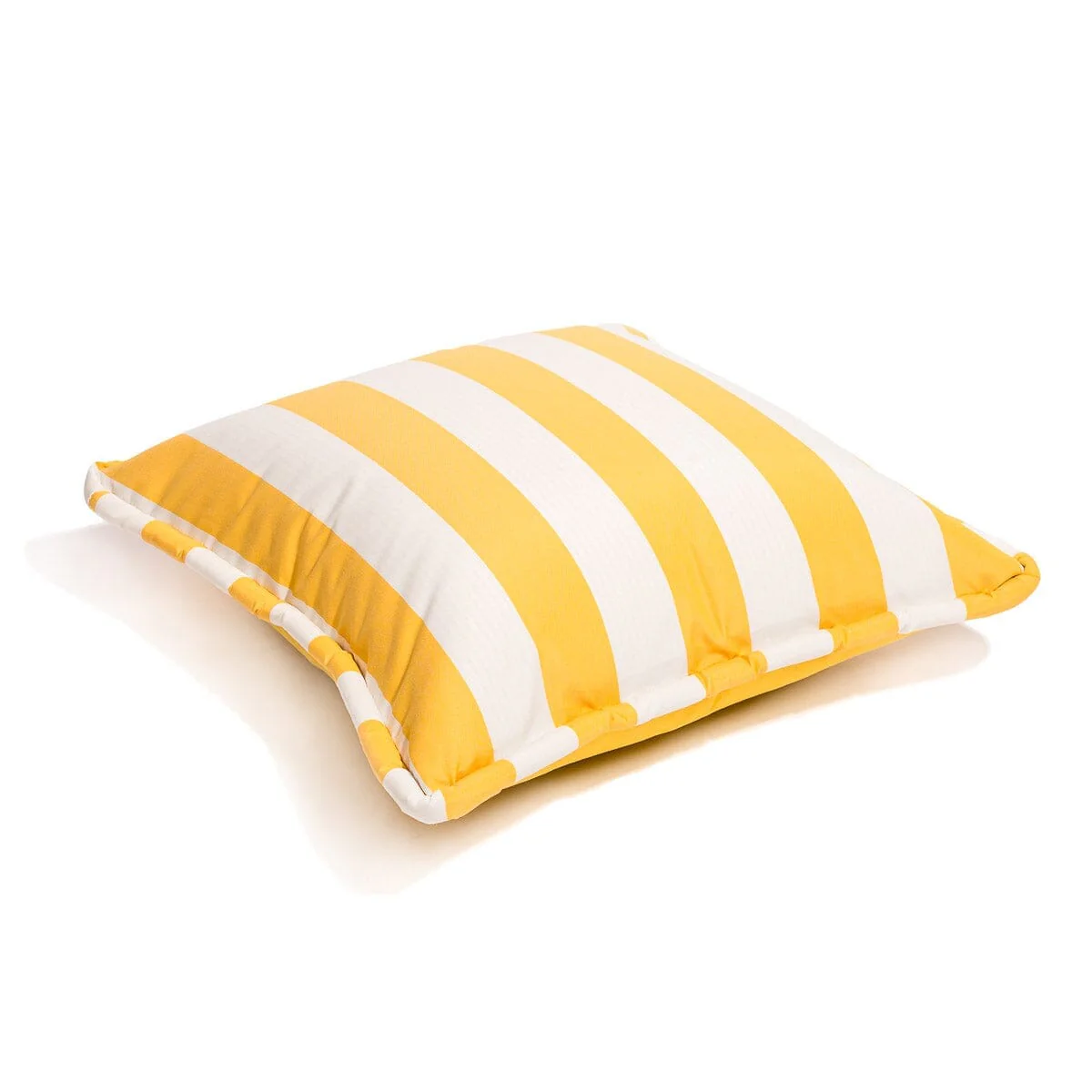 The Euro Throw Pillow - Crew Mimosa Yellow Stripe