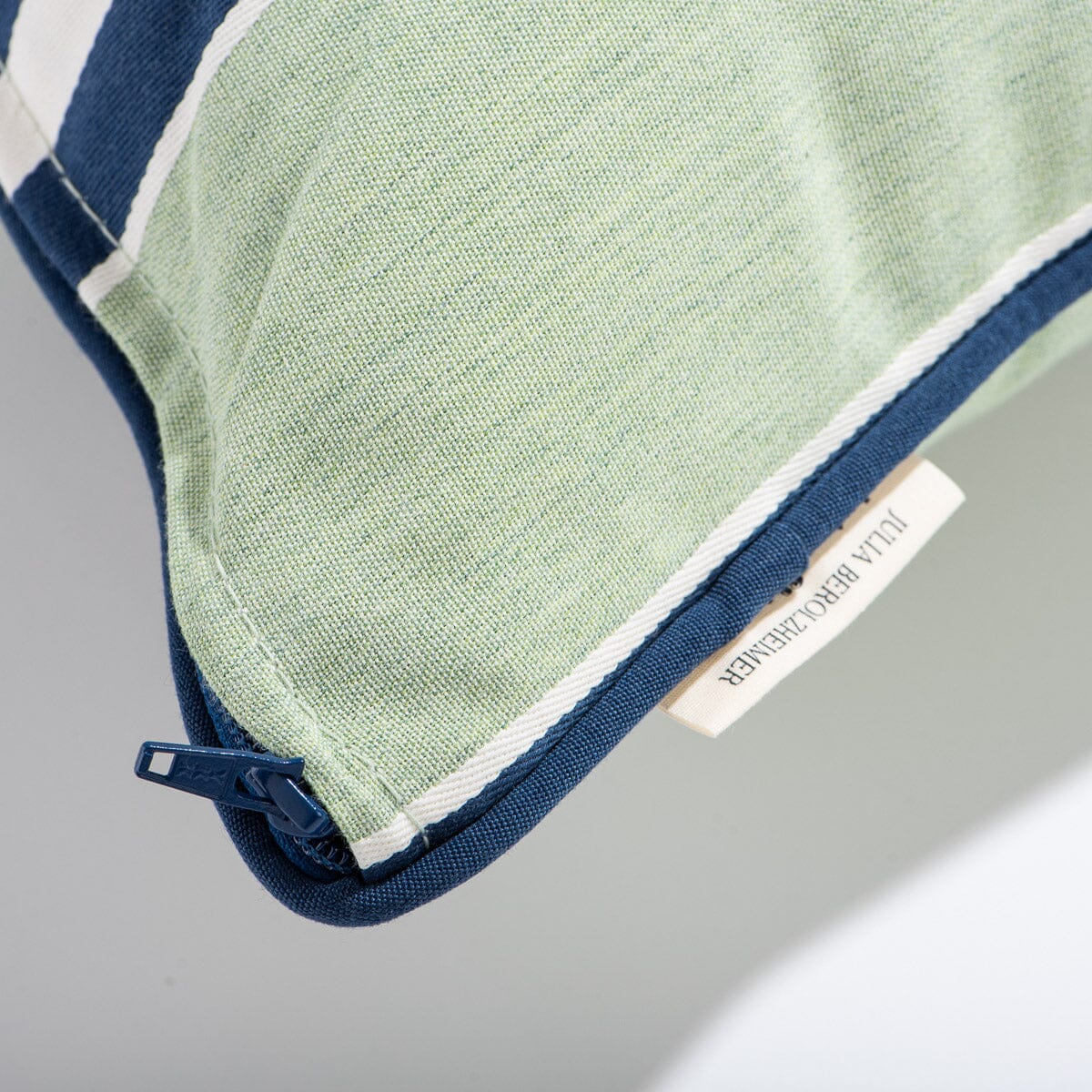The Euro Throw Pillow x Julia Berolzheimer in Green Stripes - Image 6