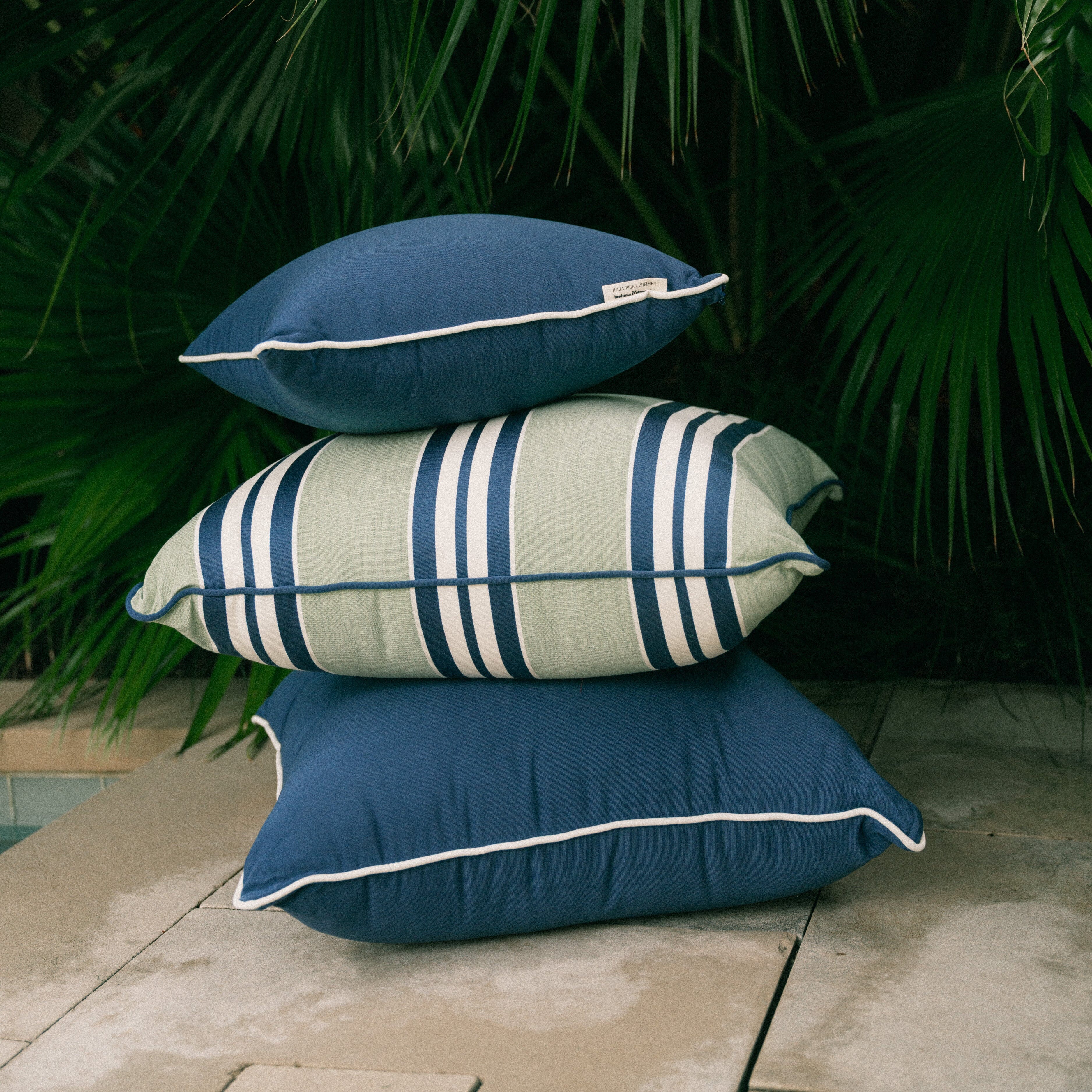 The Euro Throw Pillow x Julia Berolzheimer in Rivie Slate - Image 2