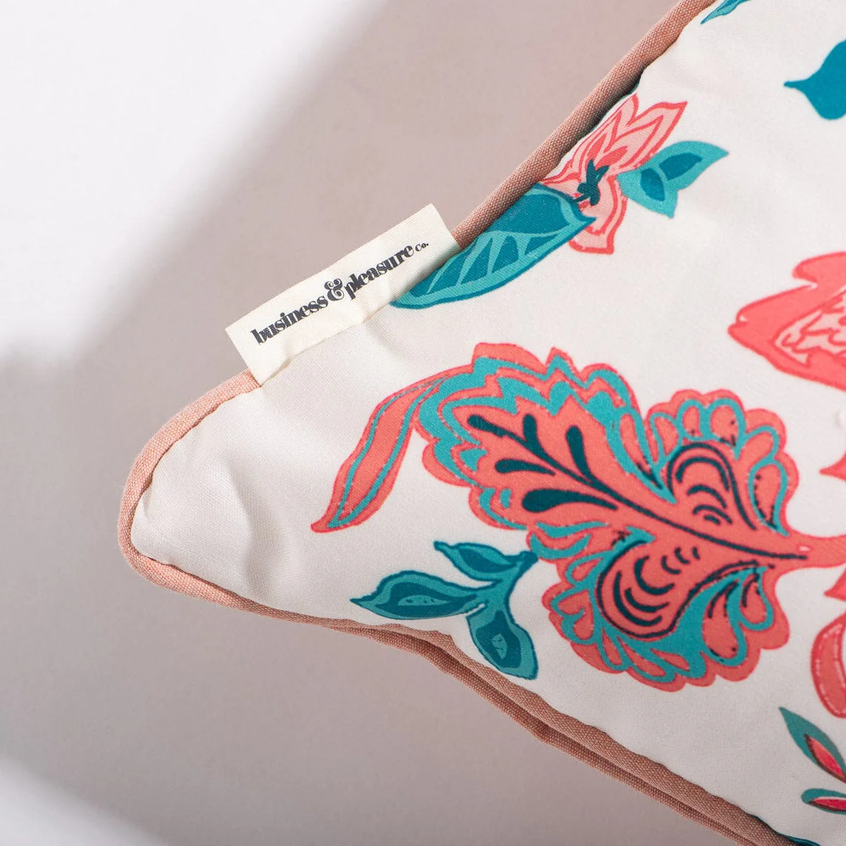 The Euro Throw Pillow - Paisley Bay Palm Pink - Image 4