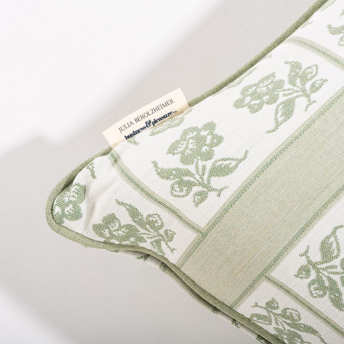 The Euro Throw Pillow x Julia Berolzheimer in Jacquard Green - Image 4