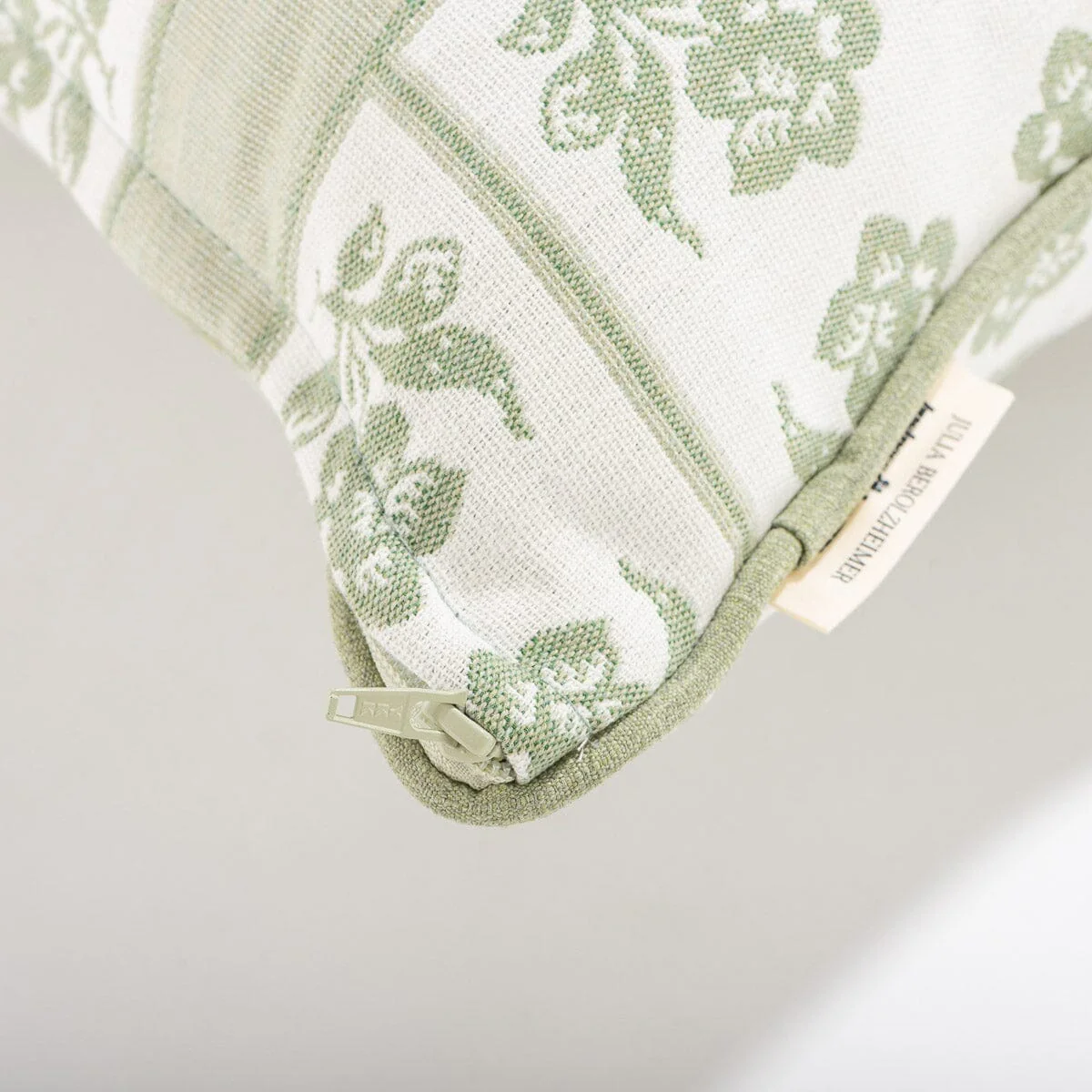The Euro Throw Pillow x Julia Berolzheimer in Jacquard Green - Image 5
