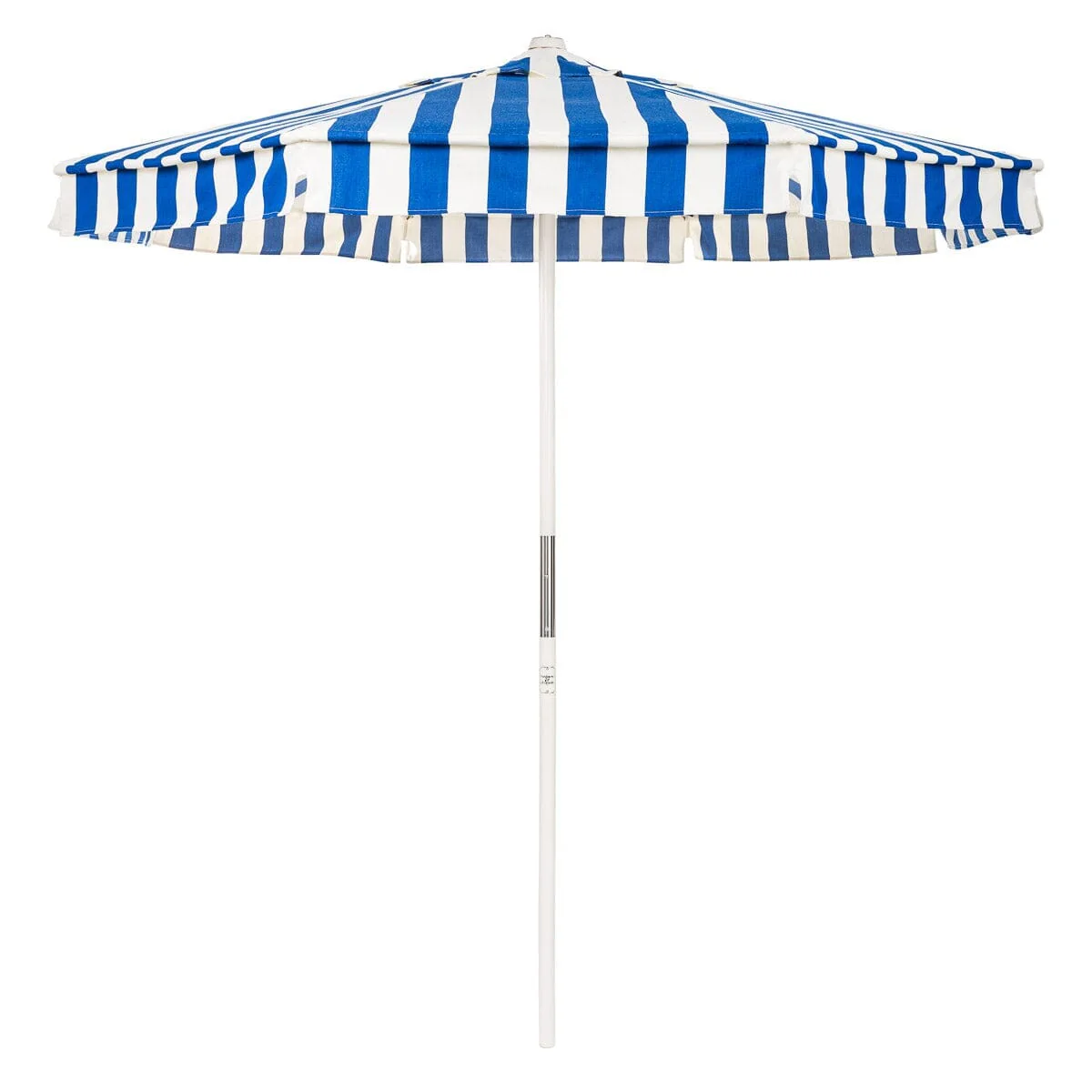 The Market Umbrella - Crew Mediterranean Blue Stripe