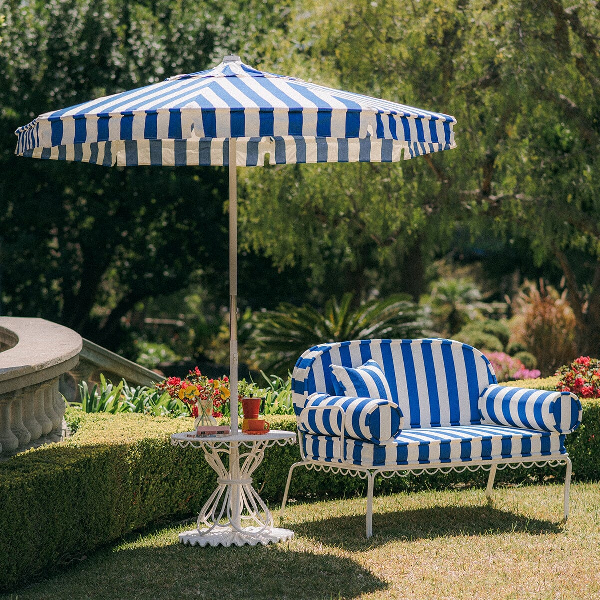 The Market Umbrella - Crew Mediterranean Blue Stripe - Image 2