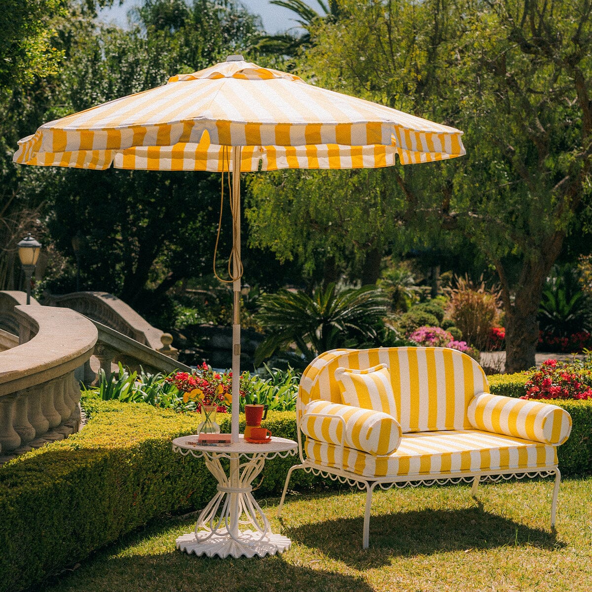 The Market Umbrella - Crew Mimosa Yellow Stripe - Image 2