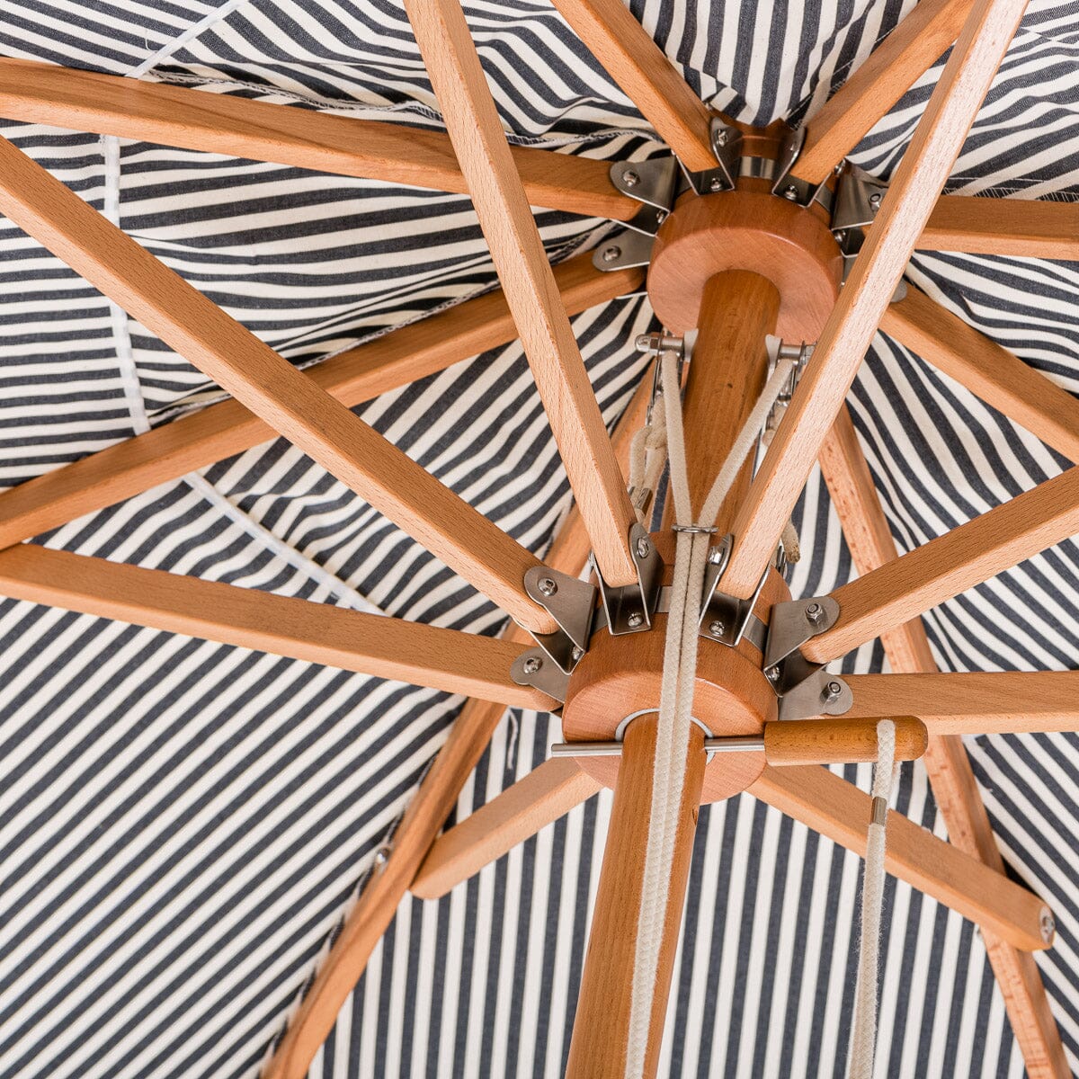 The Market Umbrella - Lauren's Navy Stripe - Image 4