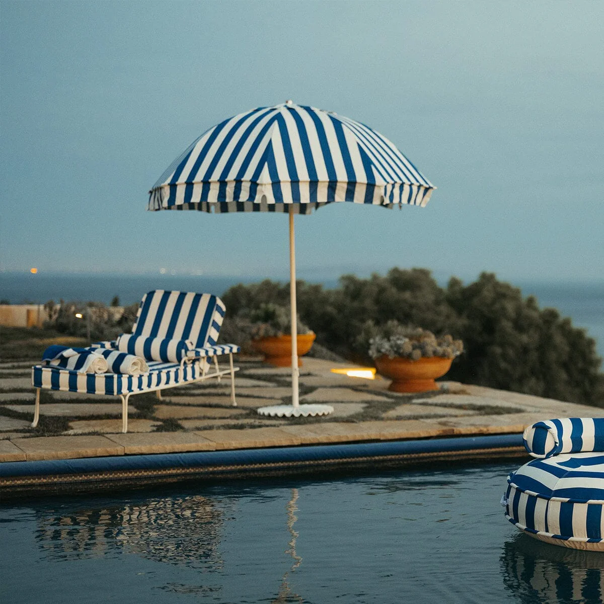 The Patio Umbrella - Crew Mediterranean Blue Stripe - Image 9