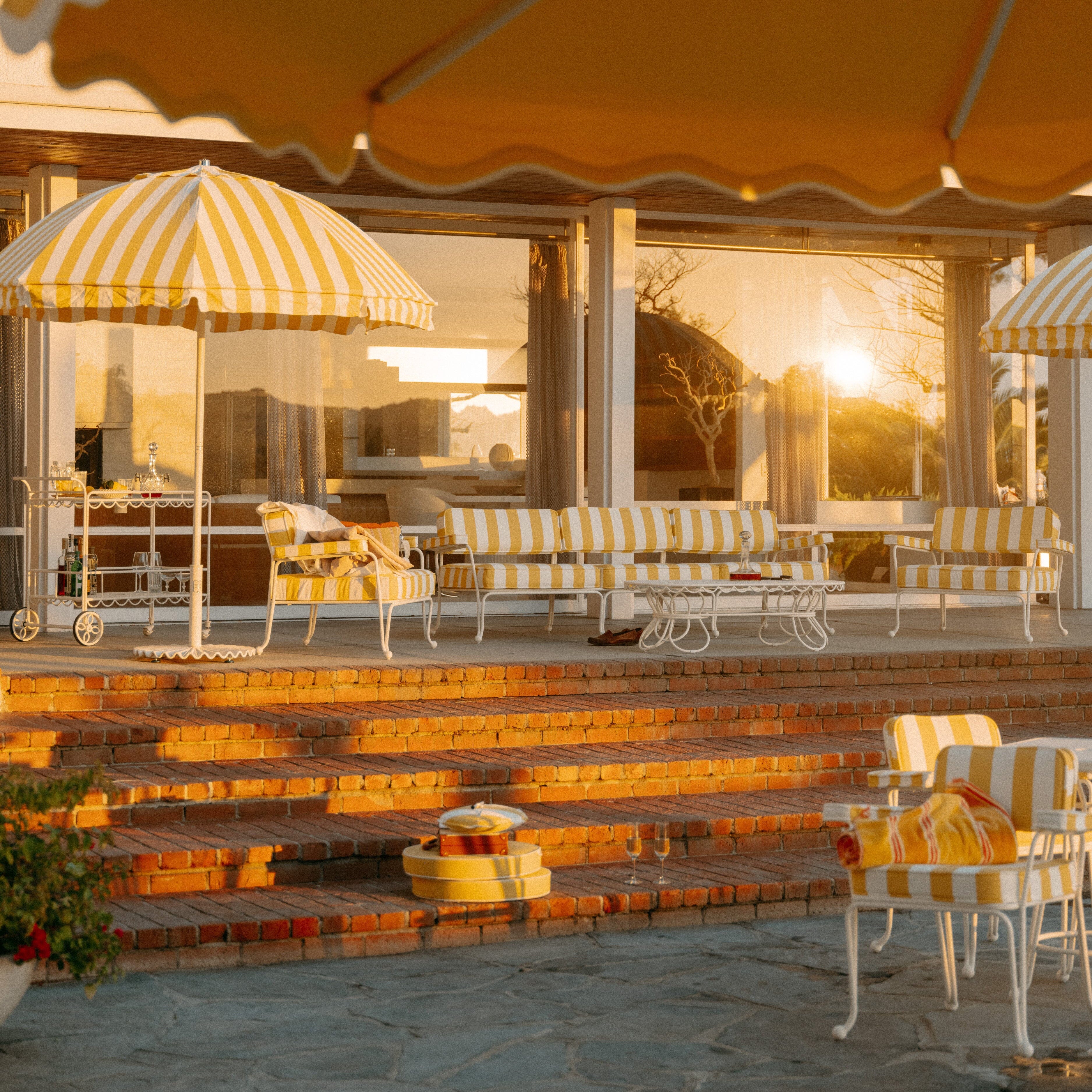The Patio Umbrella - Crew Mimosa Yellow Stripe - Image 9