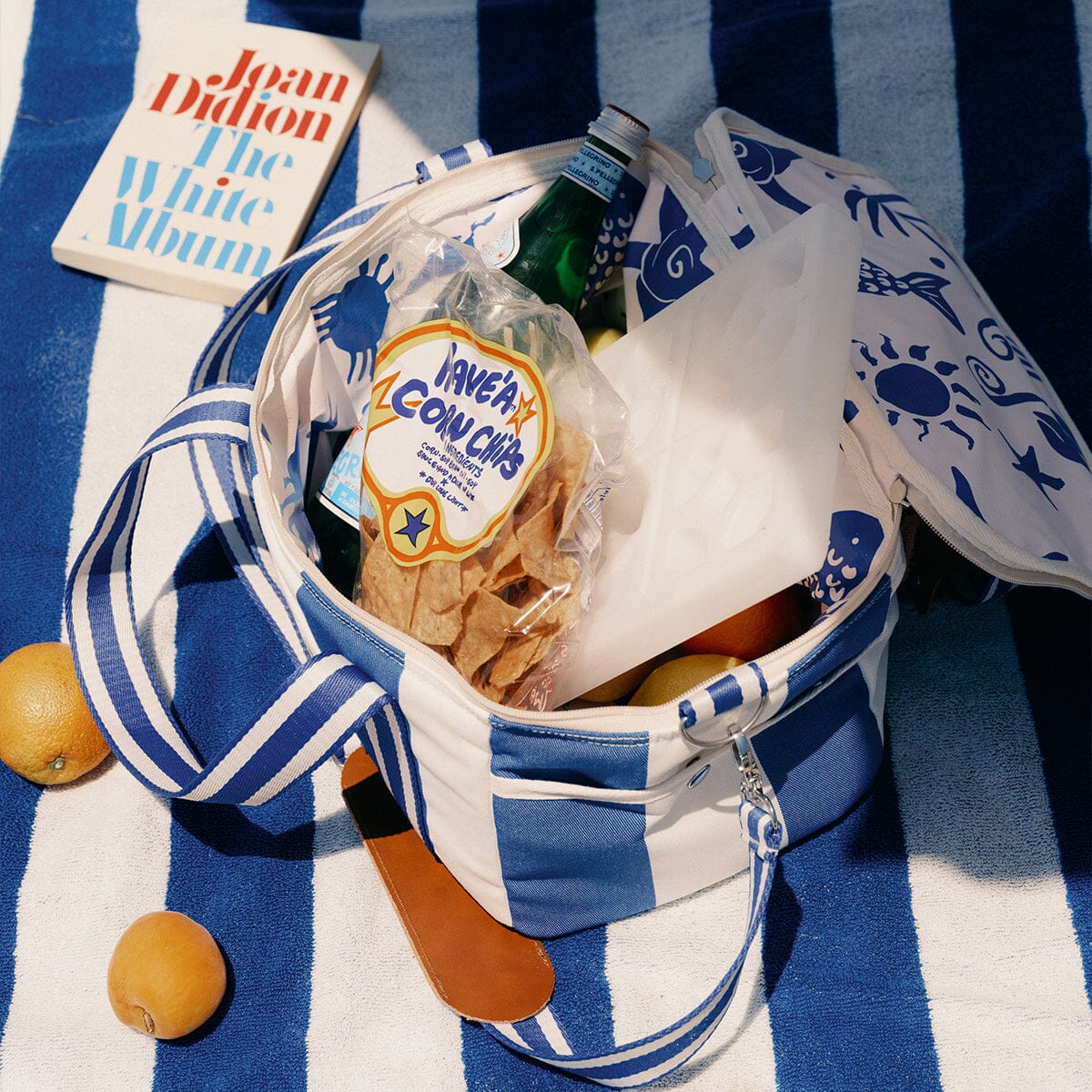 The Premium Cooler Bag - Crew Mediterranean Blue Stripe - Image 6