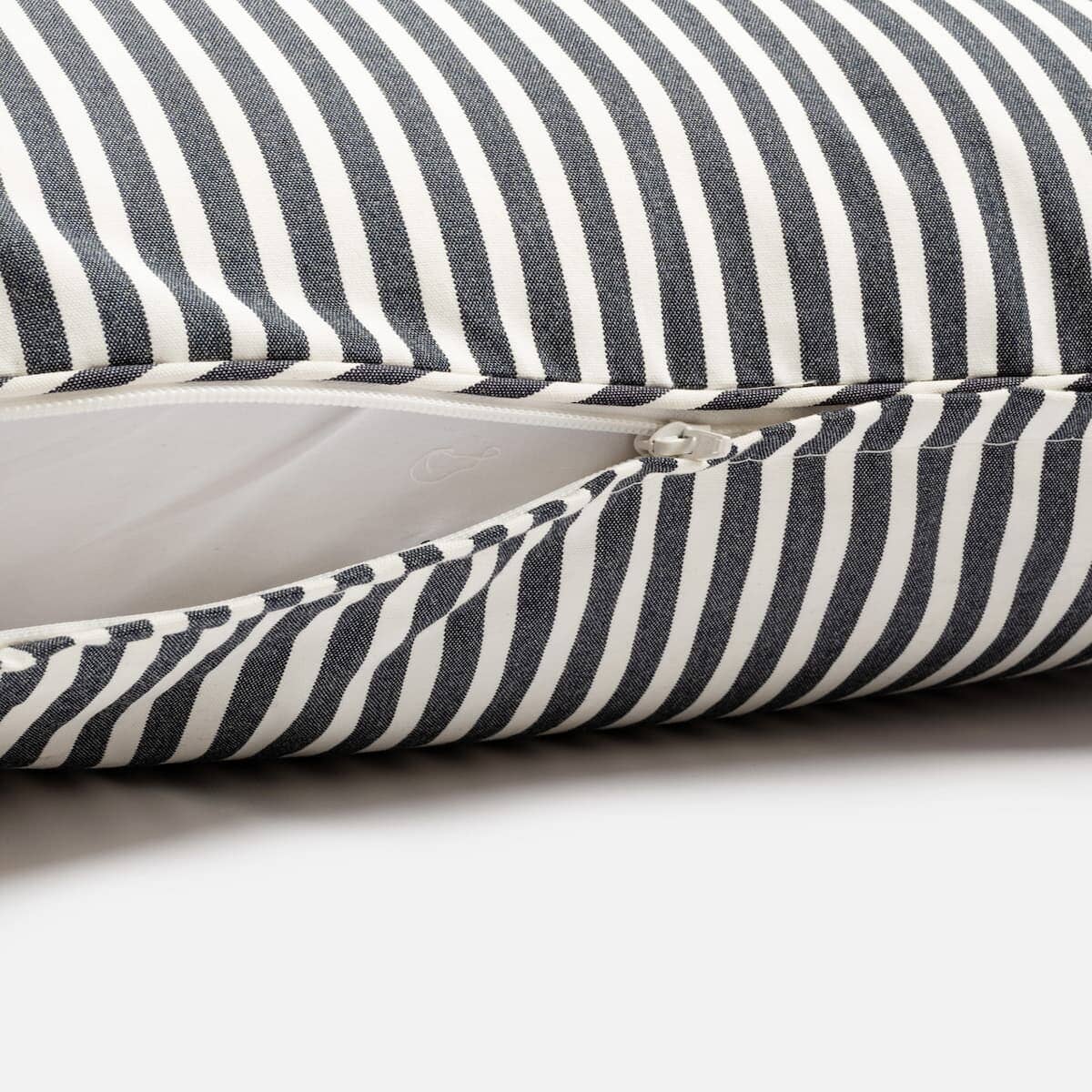 The Rectangle Throw Pillow - Lauren's Navy Stripe - Image 7