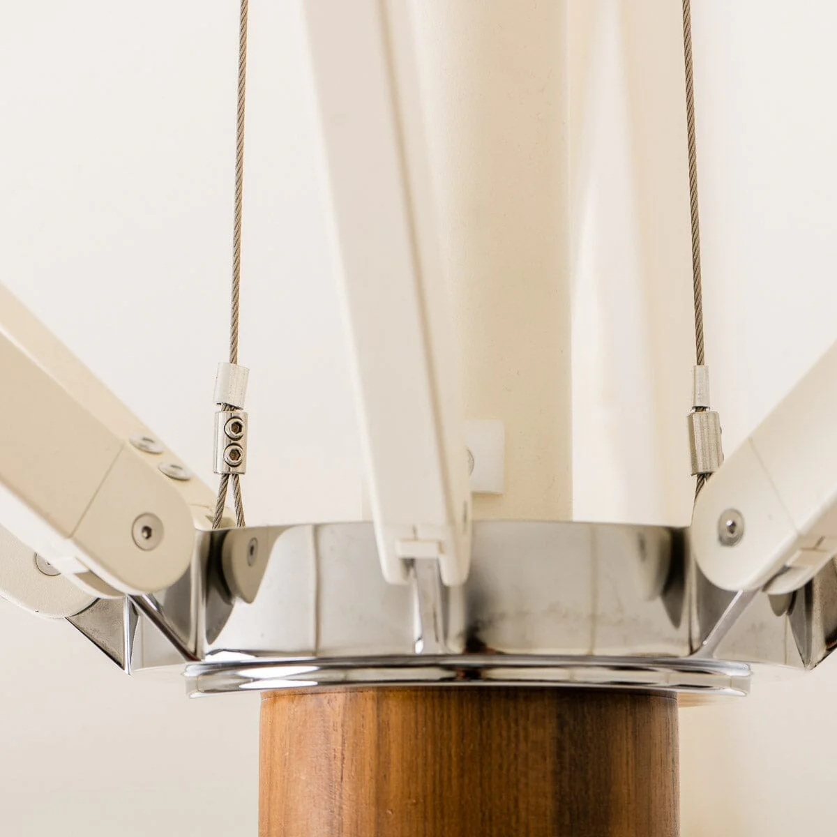 The Resort Market Umbrella in Antique White | 10' Antique White Frame - Image 8