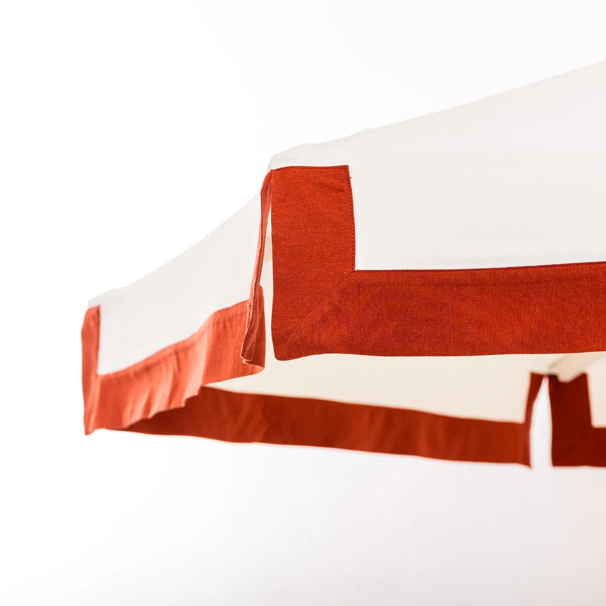The Resort Market Umbrella in Border Valance Le Sirenuse | 8' Antique White Frame - Image 5