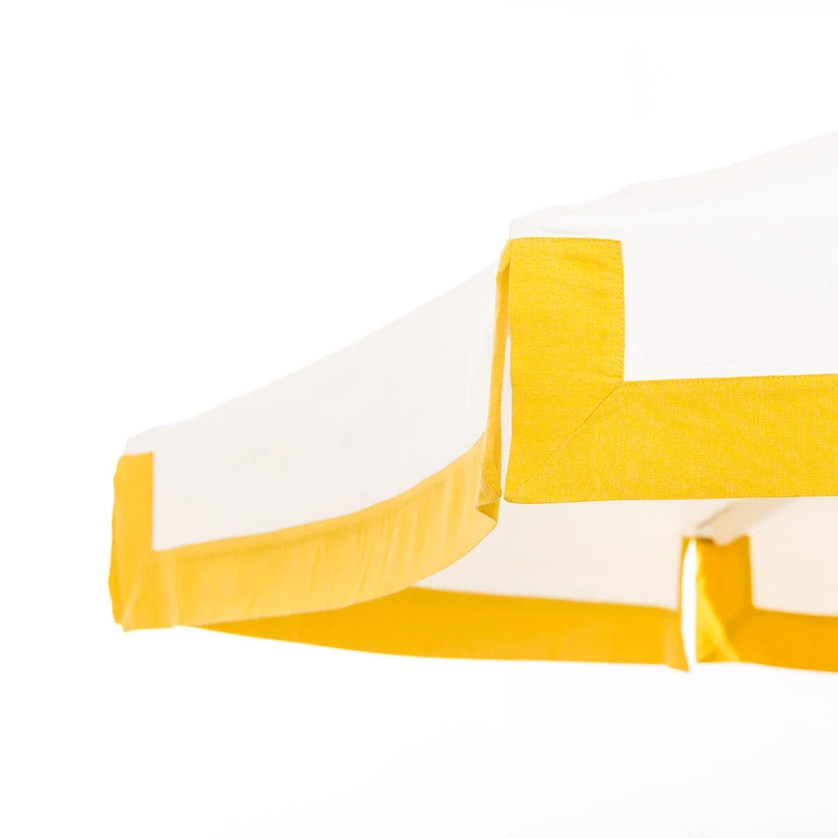 The Resort Market Umbrella in Border Valance Mimosa Yellow | 8' Antique White Frame - Image 5