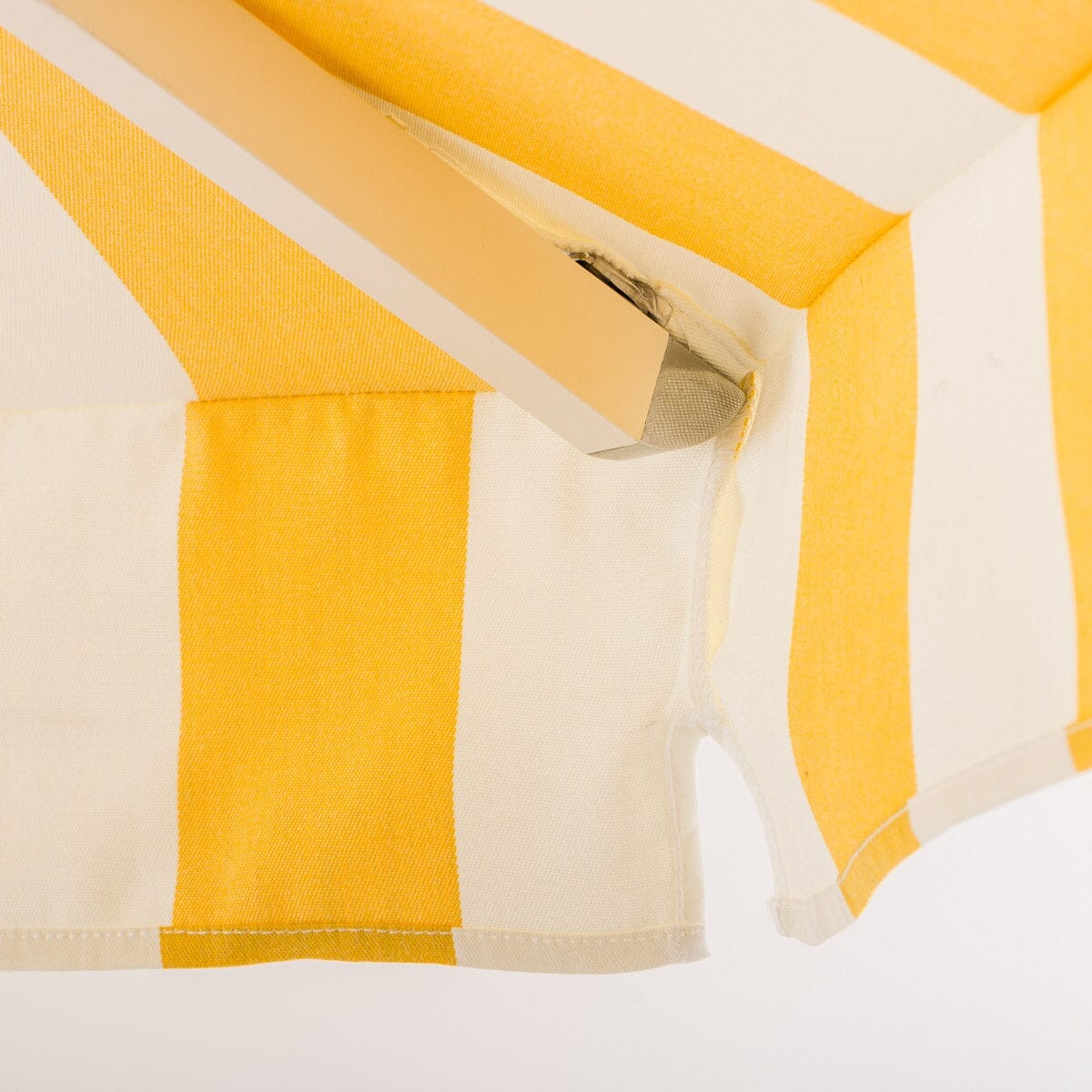 The Resort Market Umbrella in Crew Mimosa Yellow Stripe | Antique White Frame - Image 10