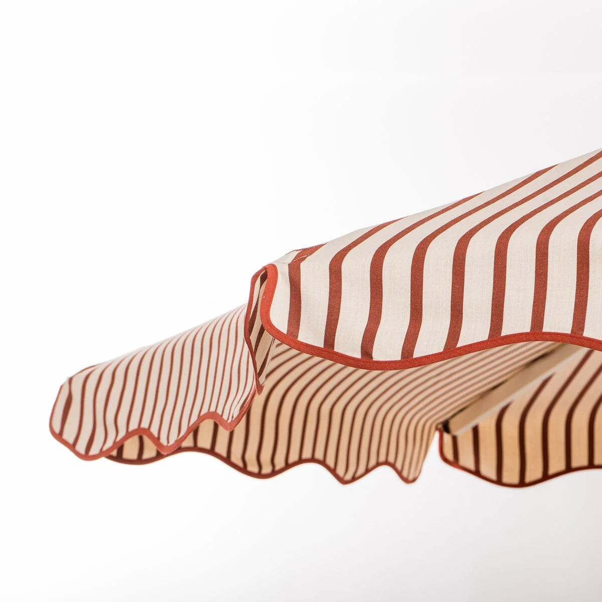 The Resort Market Umbrella in Monaco Le Sirenuse Stripe | 10' Antique White Frame - Image 5