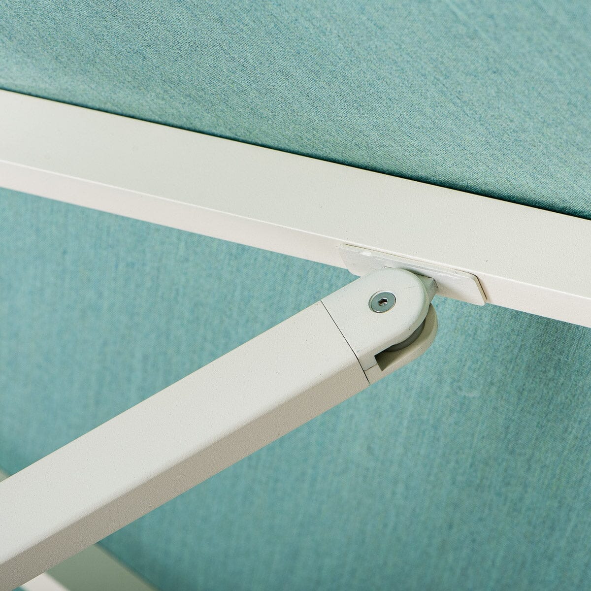 The Resort Market Umbrella in Rivie Green | 8' Antique White Frame - Image 11
