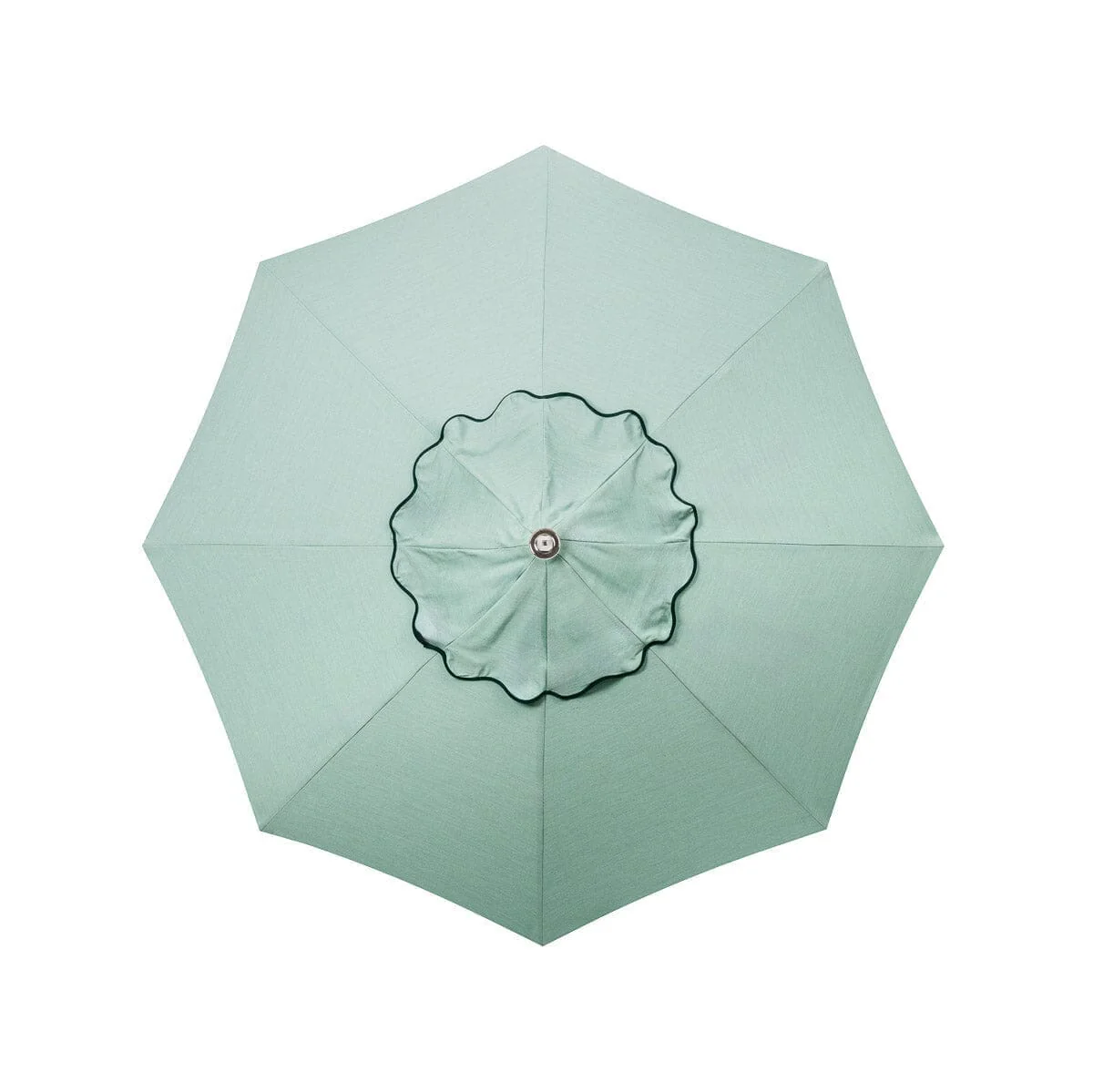 The Resort Market Umbrella in Rivie Green | 8' Antique White Frame - Image 3